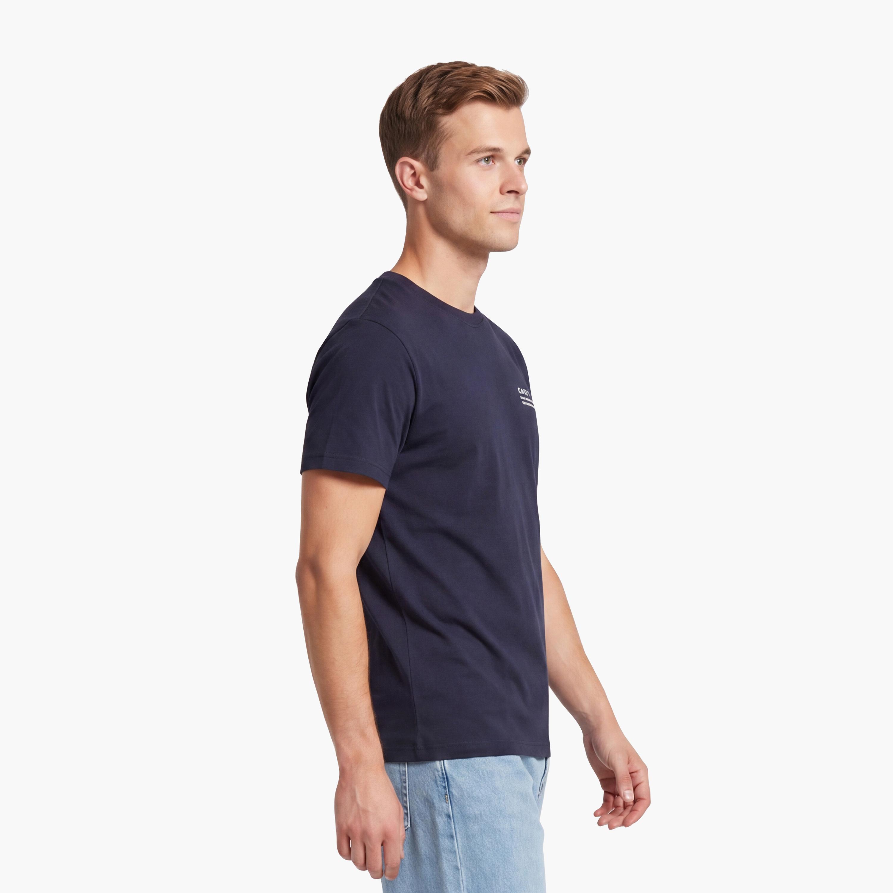 تيشرت رجالي بطبعة صغيرة بياقة مستديرة وأكمام قصيرة من غانت-men-clothing-tshirtsandpolos-tshirts-image-5