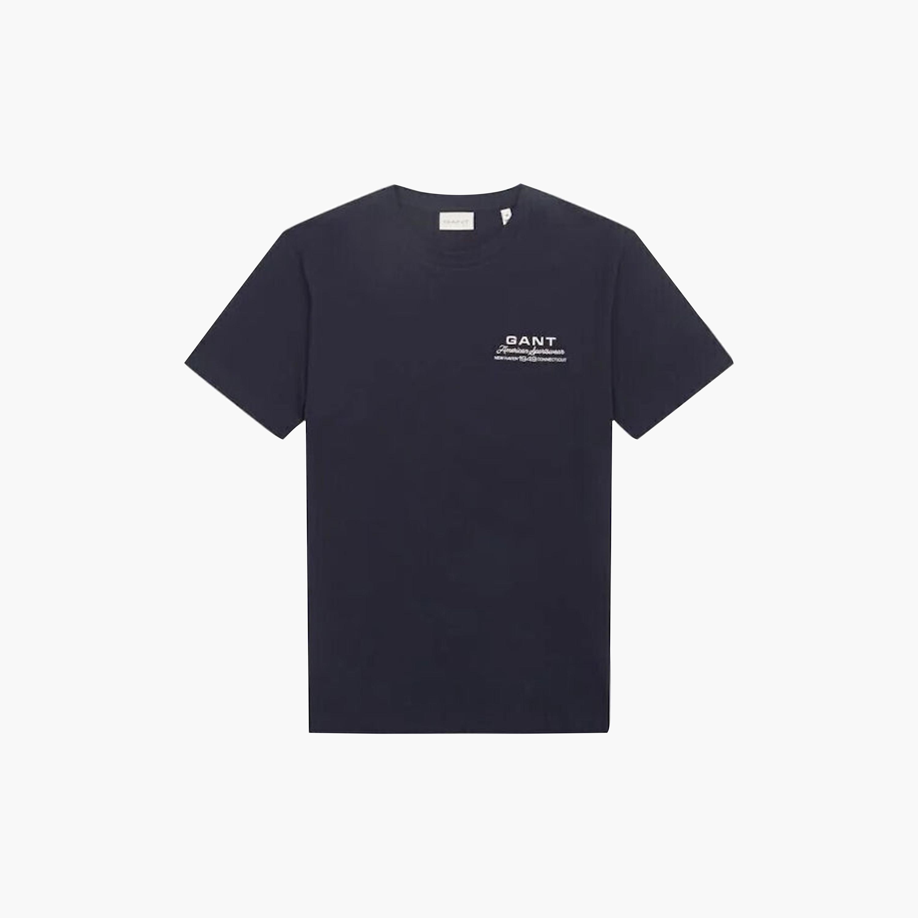 تيشرت رجالي بطبعة صغيرة بياقة مستديرة وأكمام قصيرة من غانت-men-clothing-tshirtsandpolos-tshirts-image-6