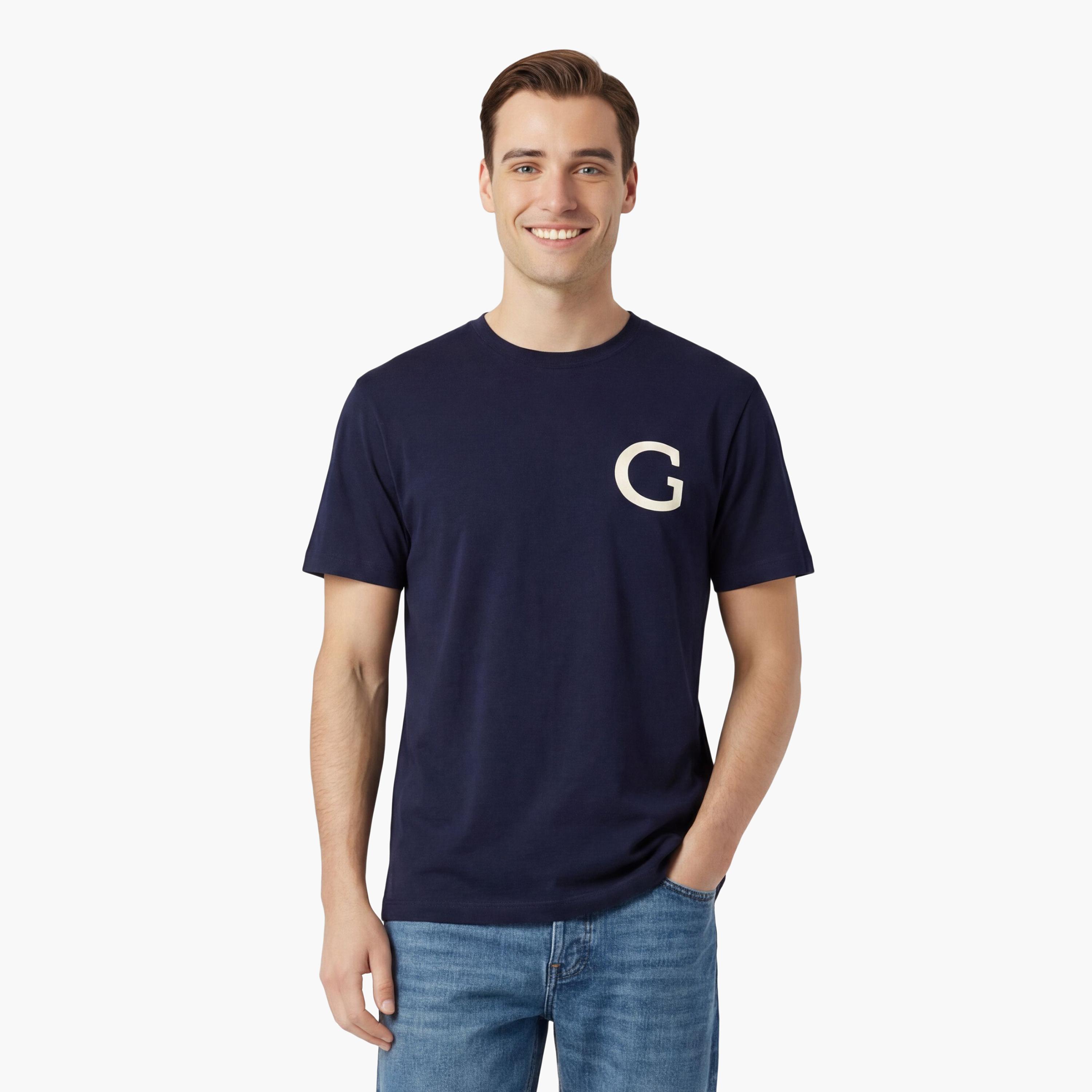 Gant Plain Crew Neck Short Sleeves Men's T-Shirt-men-clothing-tshirtsandpolos-tshirts-image-1