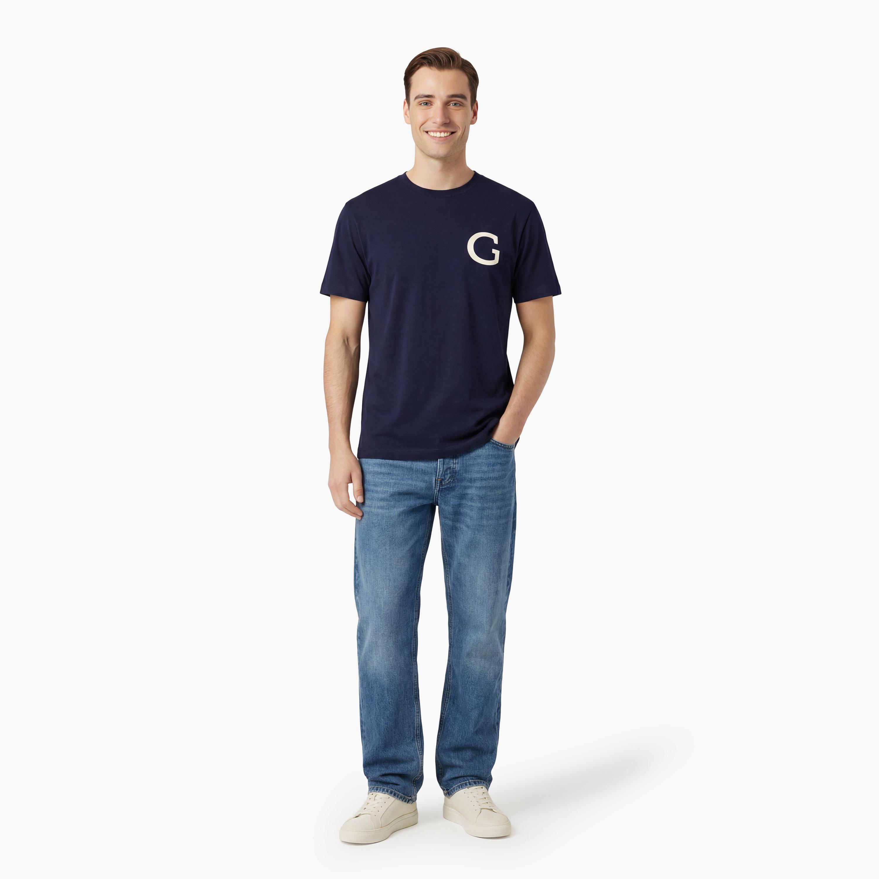 Gant Plain Crew Neck Short Sleeves Men's T-Shirt-men-clothing-tshirtsandpolos-tshirts-image-2