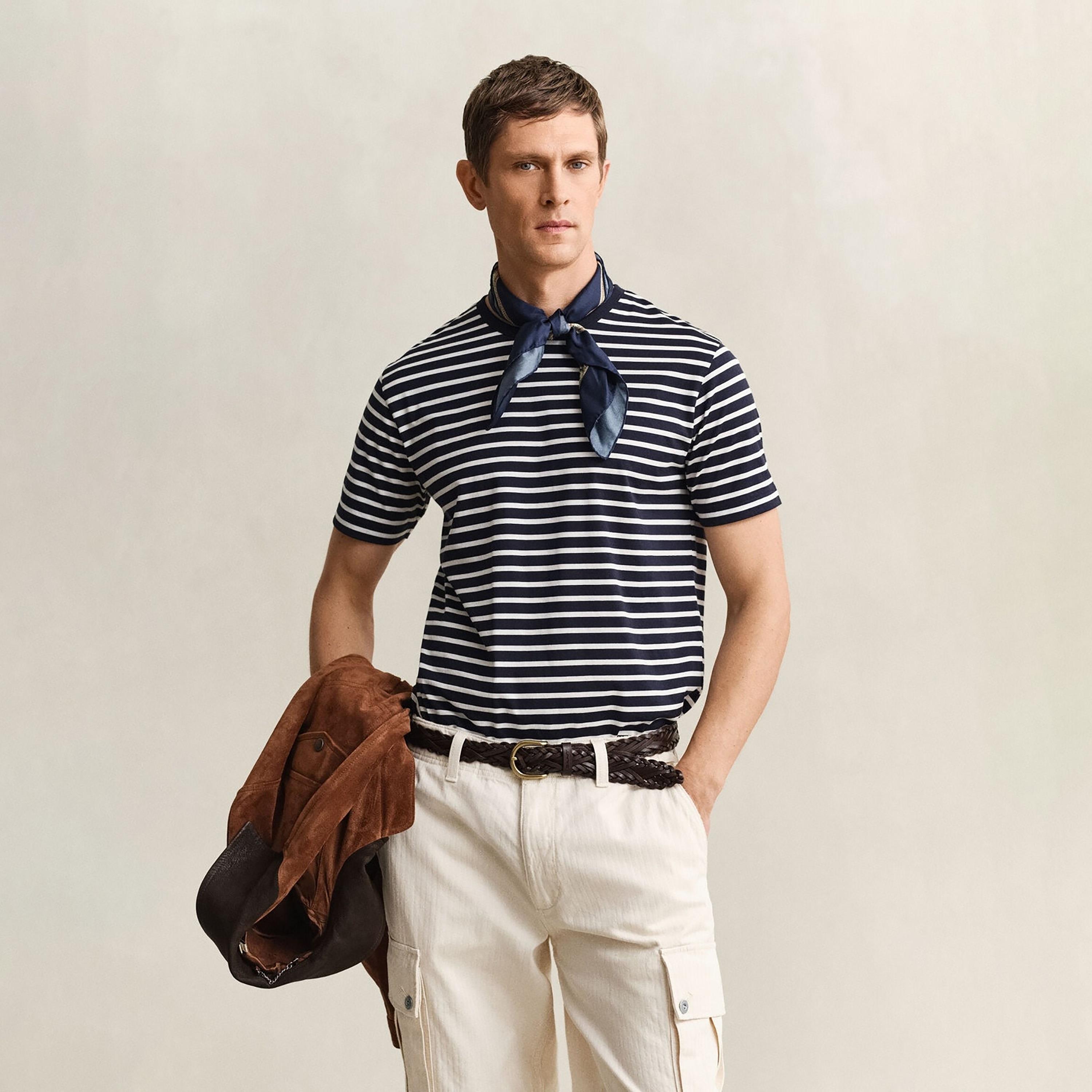 Gant Striped Crew Neck Short Sleeves Men's T-Shirt-men-clothing-tshirtsandpolos-tshirts-image-1
