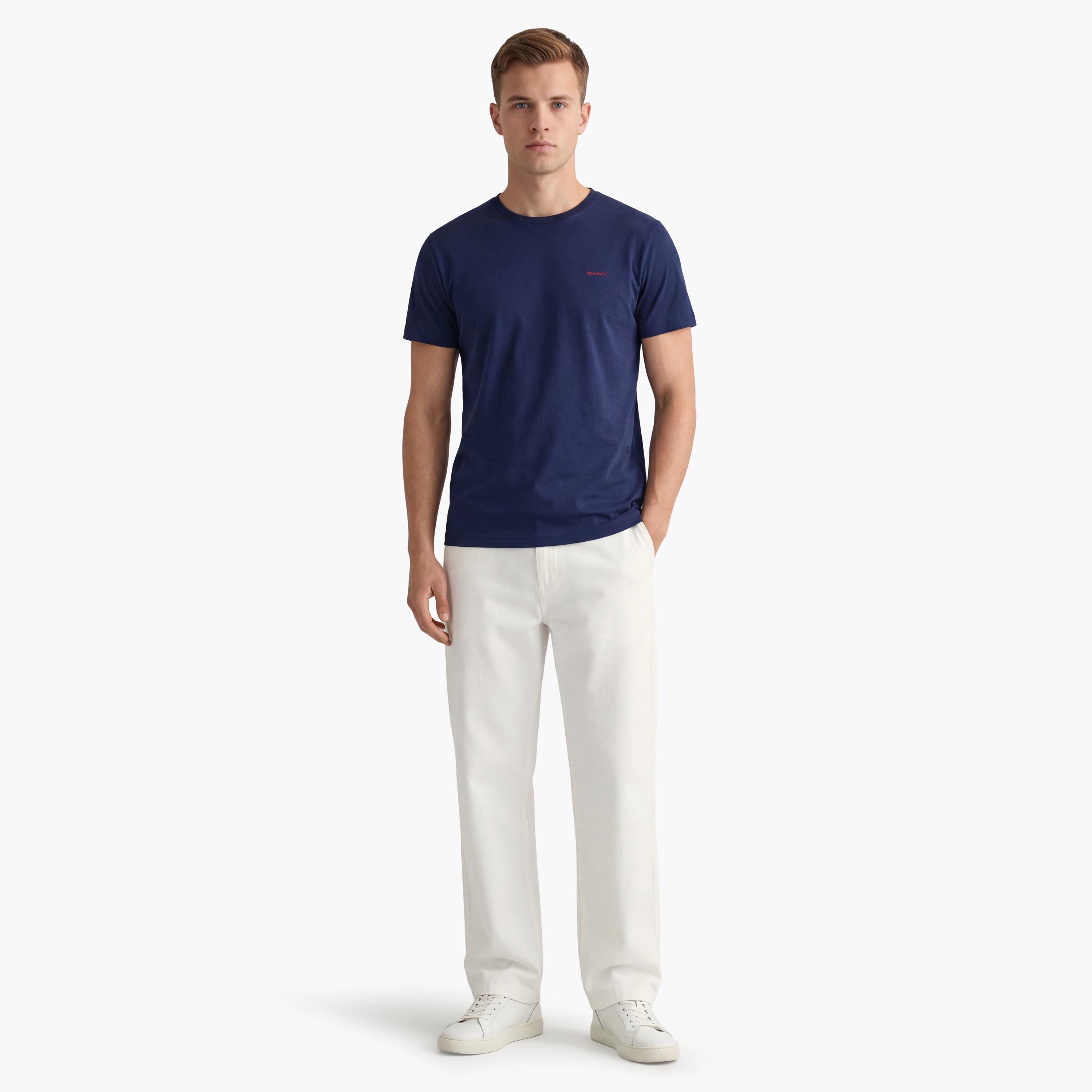 Gant Plain Regular Fit Short Sleeves Crew Neck Men's T-Shirt-men-clothing-tshirtsandpolos-tshirts-image-14
