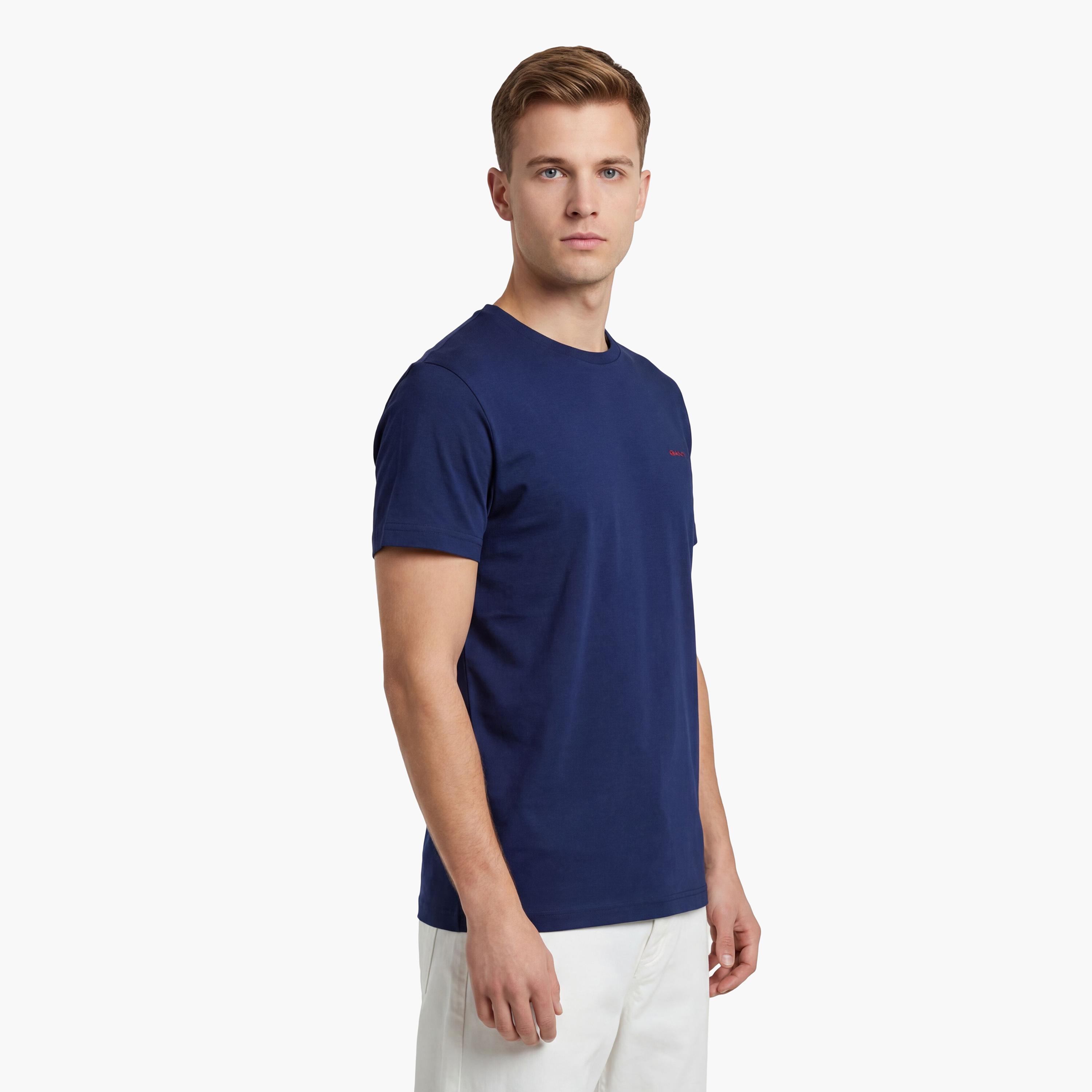 Gant Plain Regular Fit Short Sleeves Crew Neck Men's T-Shirt-men-clothing-tshirtsandpolos-tshirts-image-15
