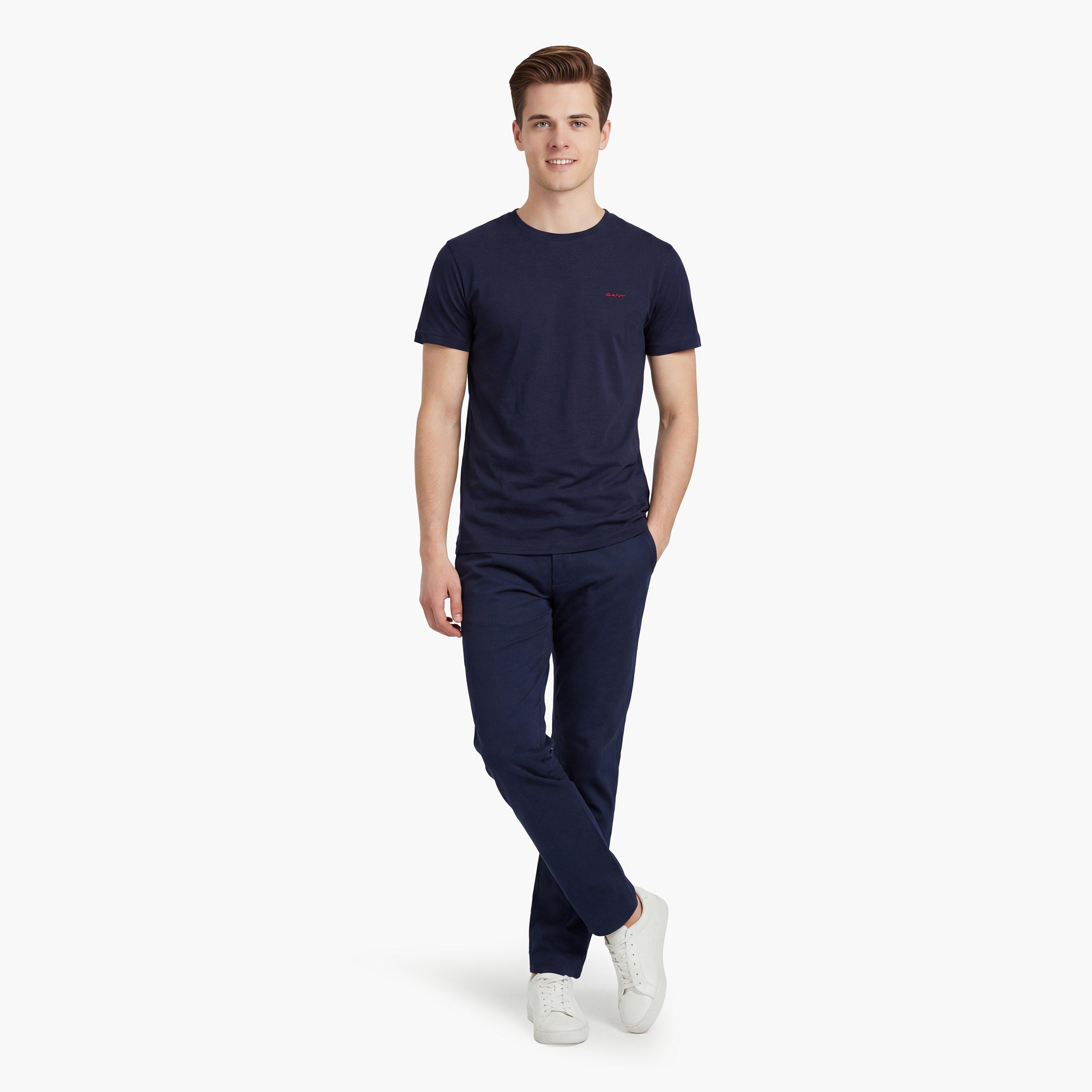 Gant Plain Regular Fit Short Sleeves Crew Neck Men's T-Shirt-men-clothing-tshirtsandpolos-tshirts-image-20