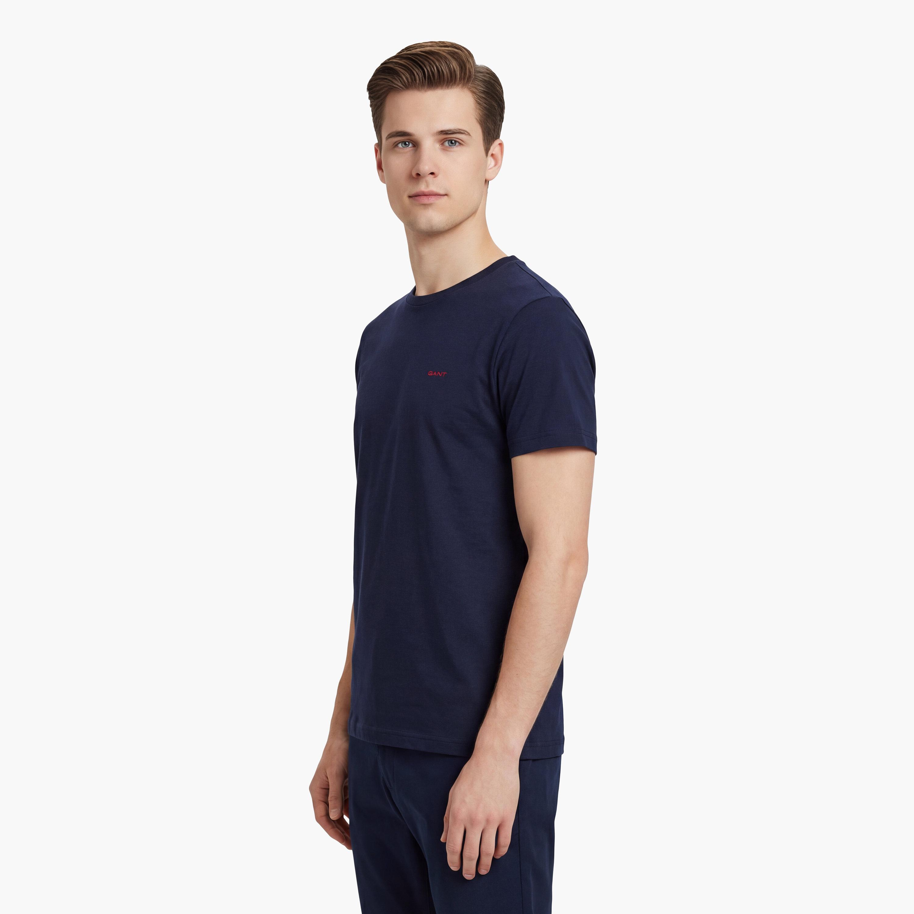 Gant Plain Regular Fit Short Sleeves Crew Neck Men's T-Shirt-men-clothing-tshirtsandpolos-tshirts-image-21