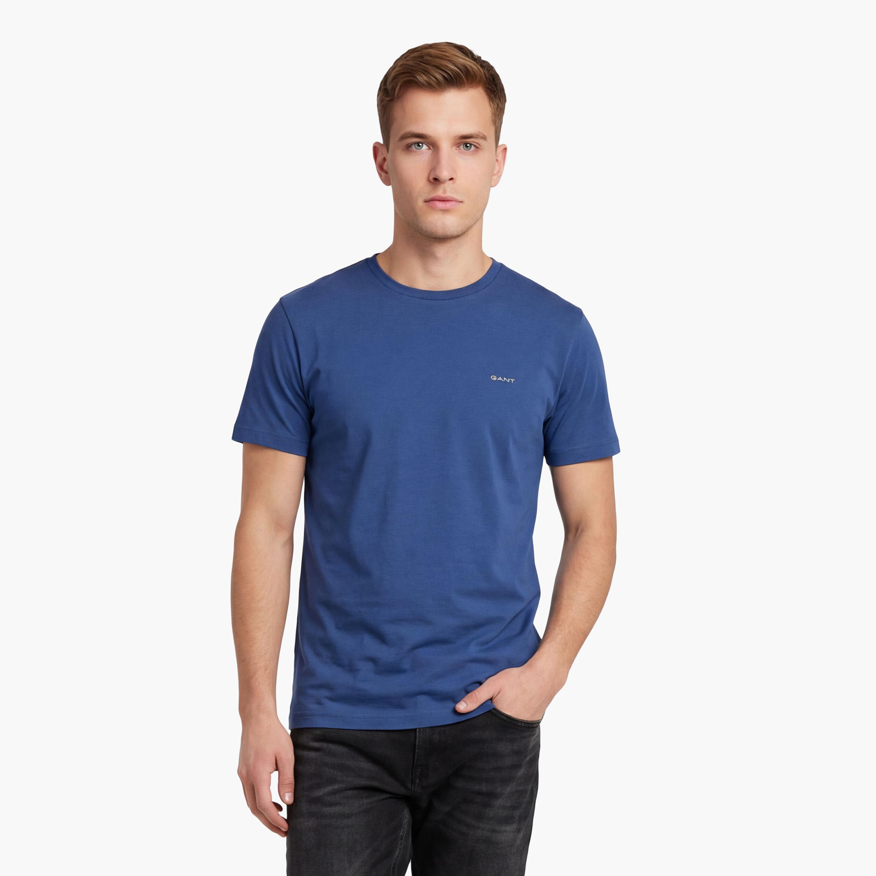 Gant Plain Regular Fit Short Sleeves Crew Neck Men's T-Shirt-men-clothing-tshirtsandpolos-tshirts-image-25