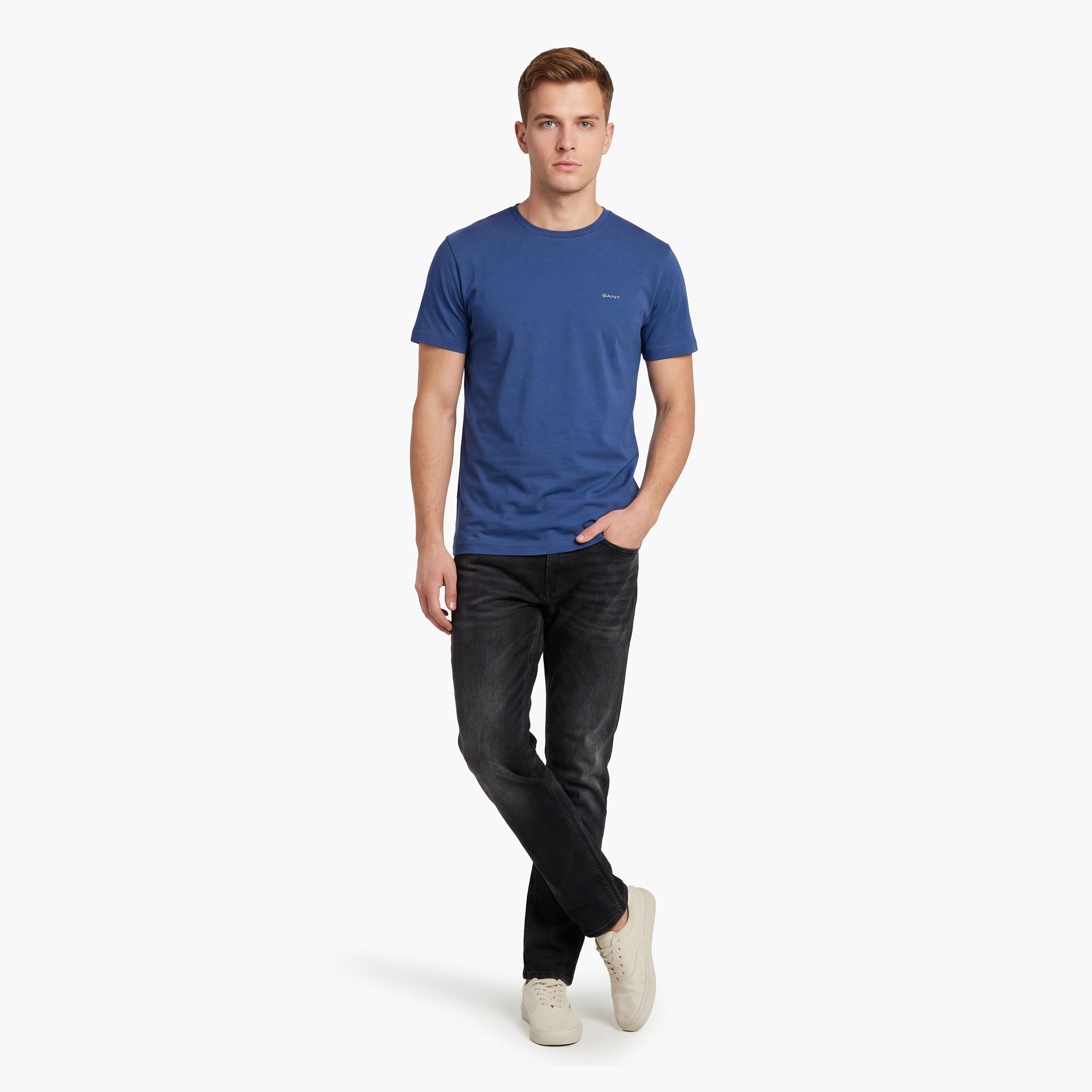 Gant Plain Regular Fit Short Sleeves Crew Neck Men's T-Shirt-men-clothing-tshirtsandpolos-tshirts-image-26