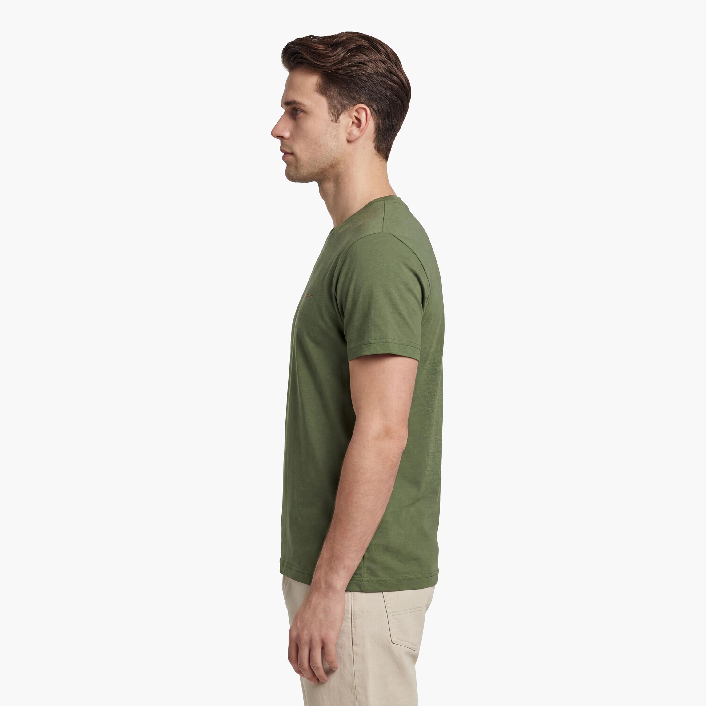 Gant Plain Regular Fit Short Sleeves Crew Neck Men's T-Shirt-men-clothing-tshirtsandpolos-tshirts-image-9