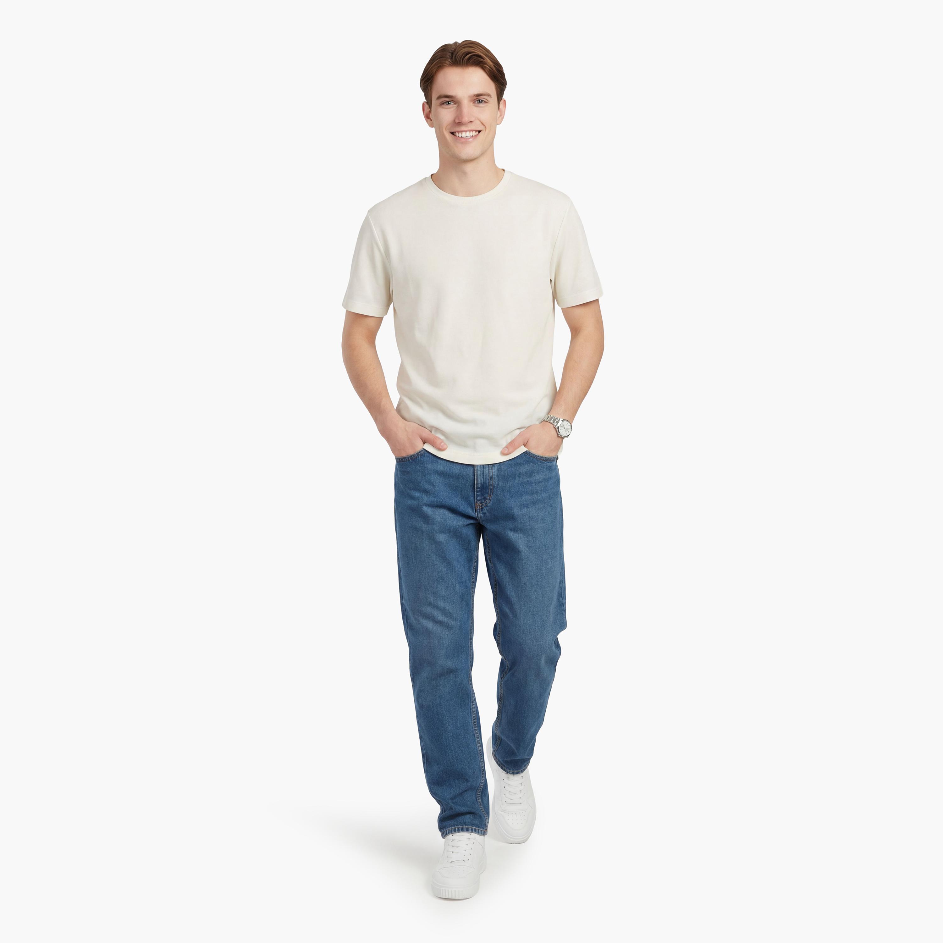 تيشيرت رجالي بياقة دائرية وأكمام قصيرة وسادة من جانت.-men-clothing-tshirtsandpolos-tshirts-image-2