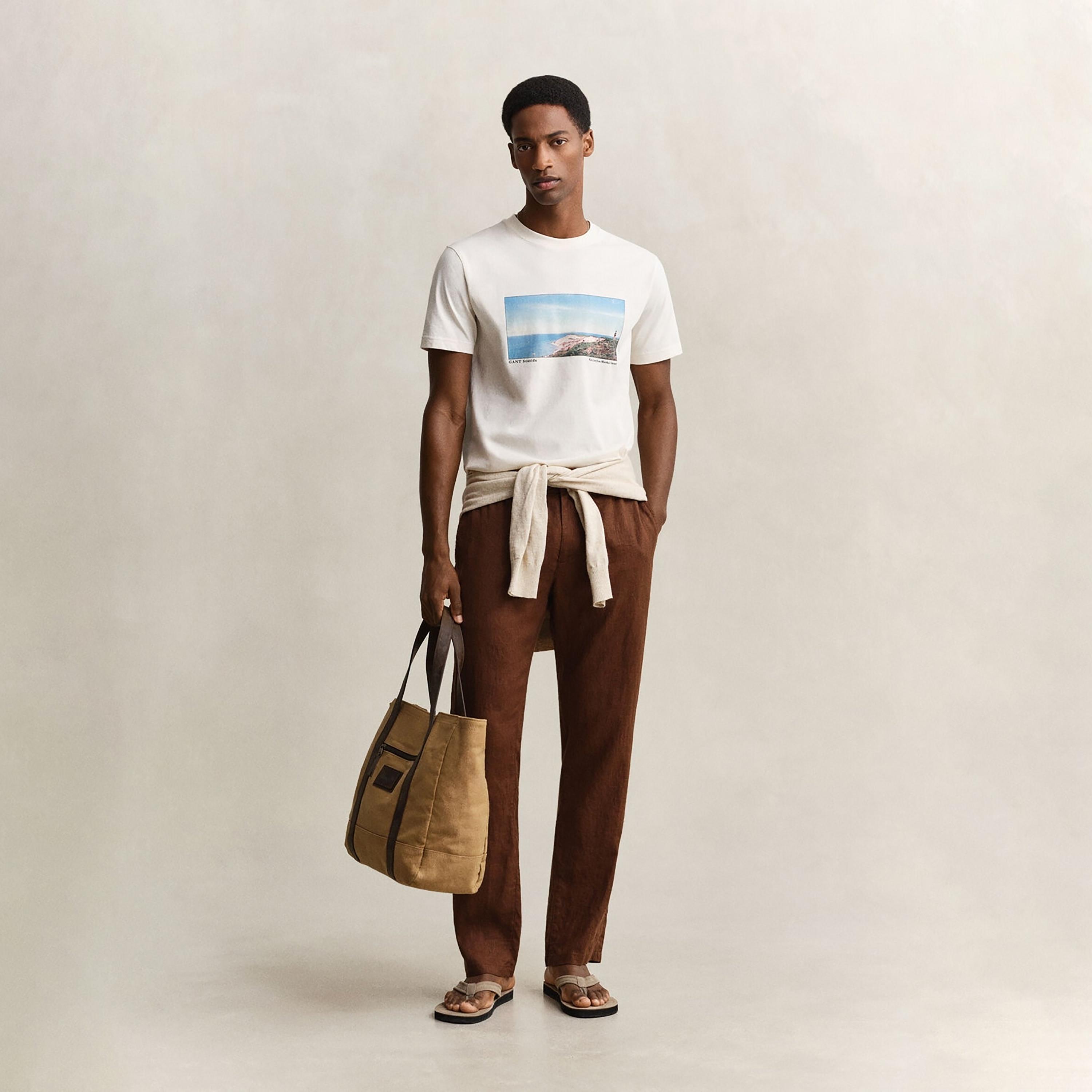 Gant Printed Crew Neck Short Sleeves Men's T-Shirt-men-clothing-tshirtsandpolos-tshirts-image-2