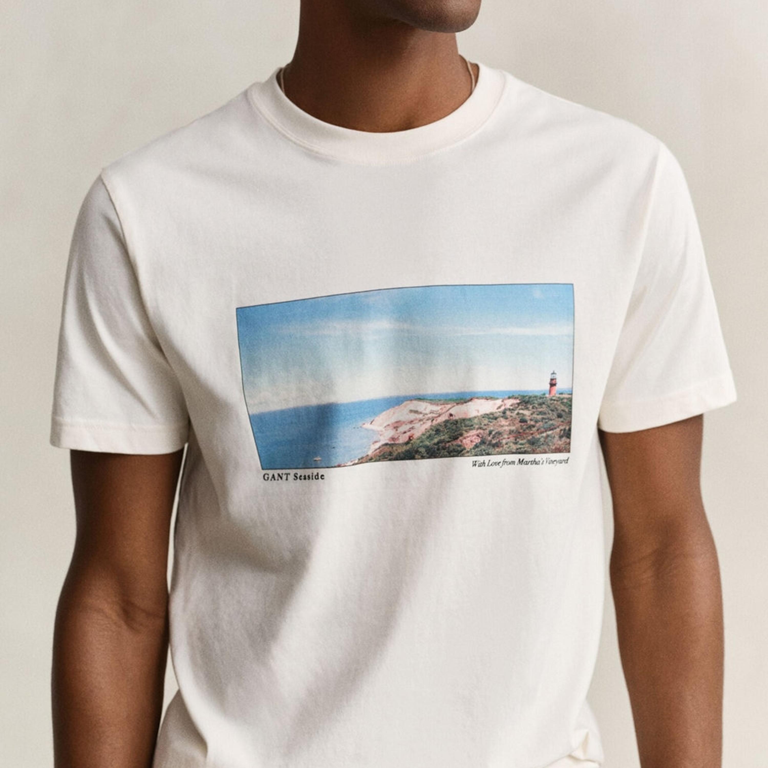 Gant Printed Crew Neck Short Sleeves Men's T-Shirt-men-clothing-tshirtsandpolos-tshirts-image-3