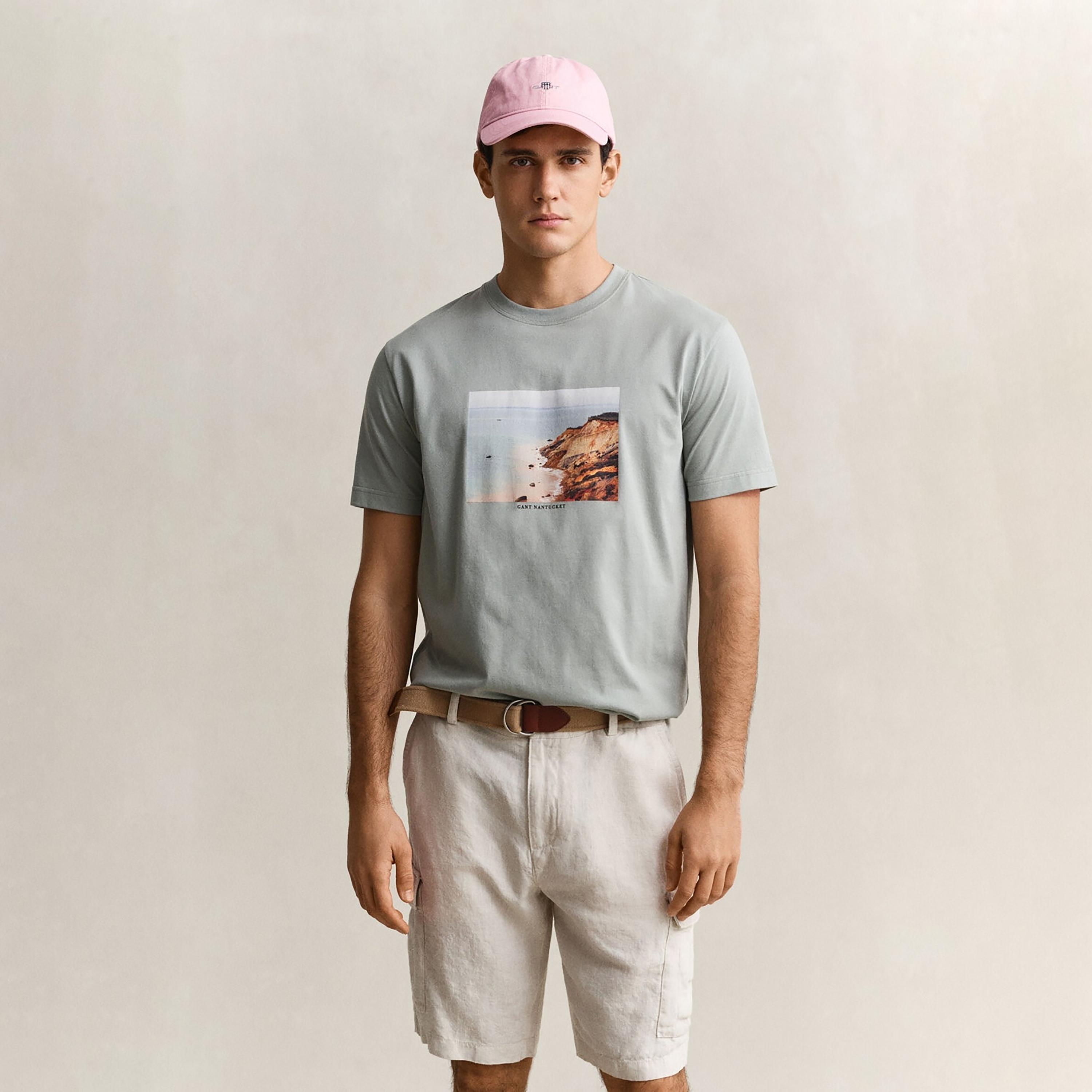 تيشيرت رجالي بياقة دائرية وأكمام قصيرة ومطبوع من جانت.-men-clothing-tshirtsandpolos-tshirts-image-1