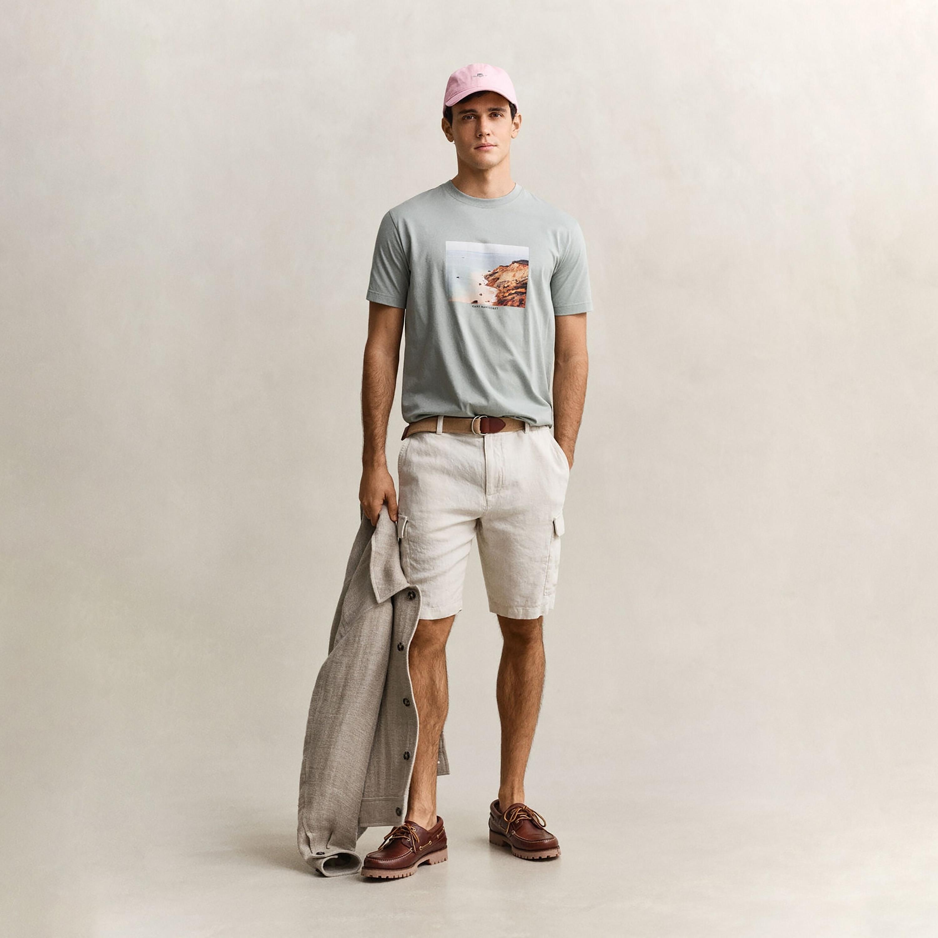 تيشيرت رجالي بياقة دائرية وأكمام قصيرة ومطبوع من جانت.-men-clothing-tshirtsandpolos-tshirts-image-2