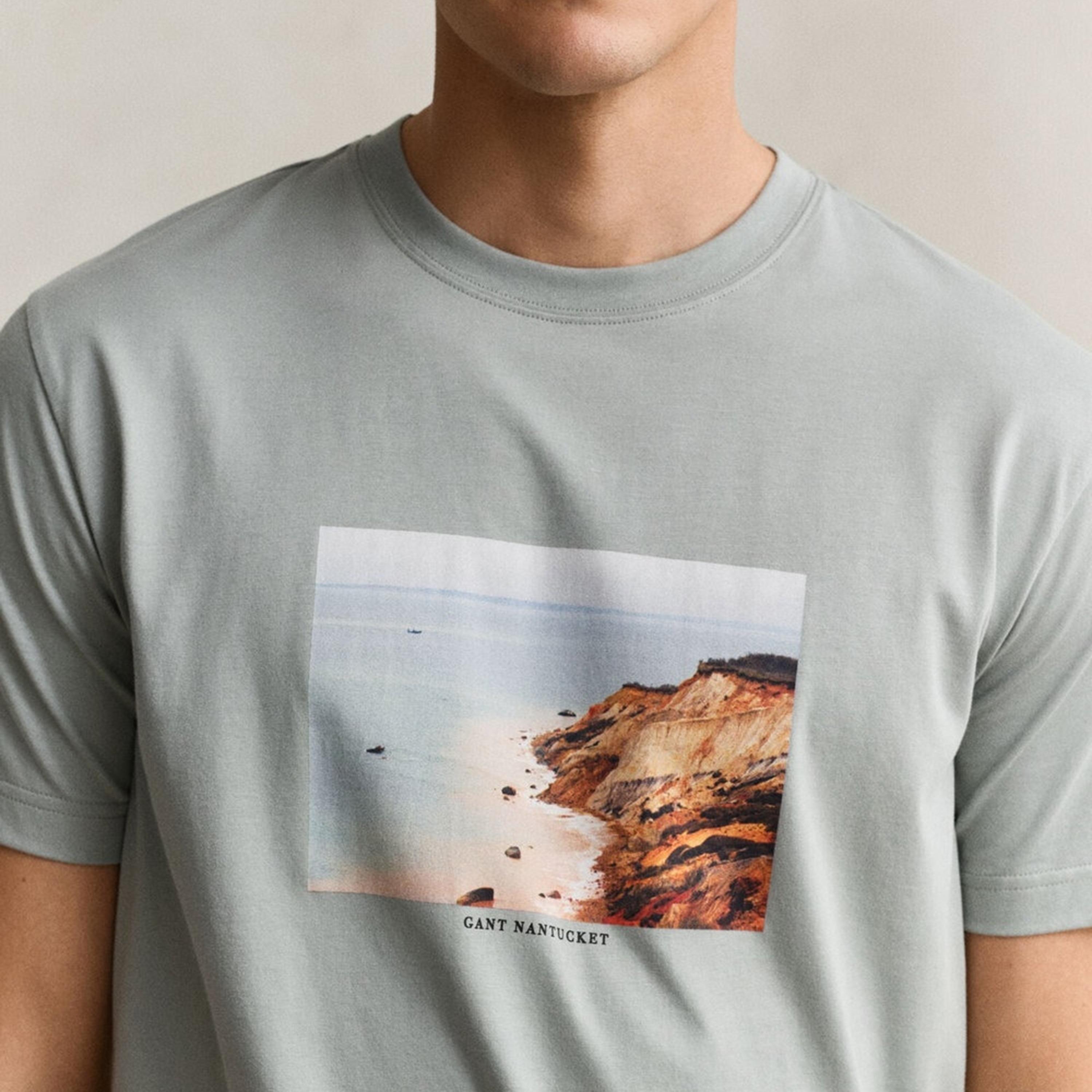 تيشيرت رجالي بياقة دائرية وأكمام قصيرة ومطبوع من جانت.-men-clothing-tshirtsandpolos-tshirts-image-3