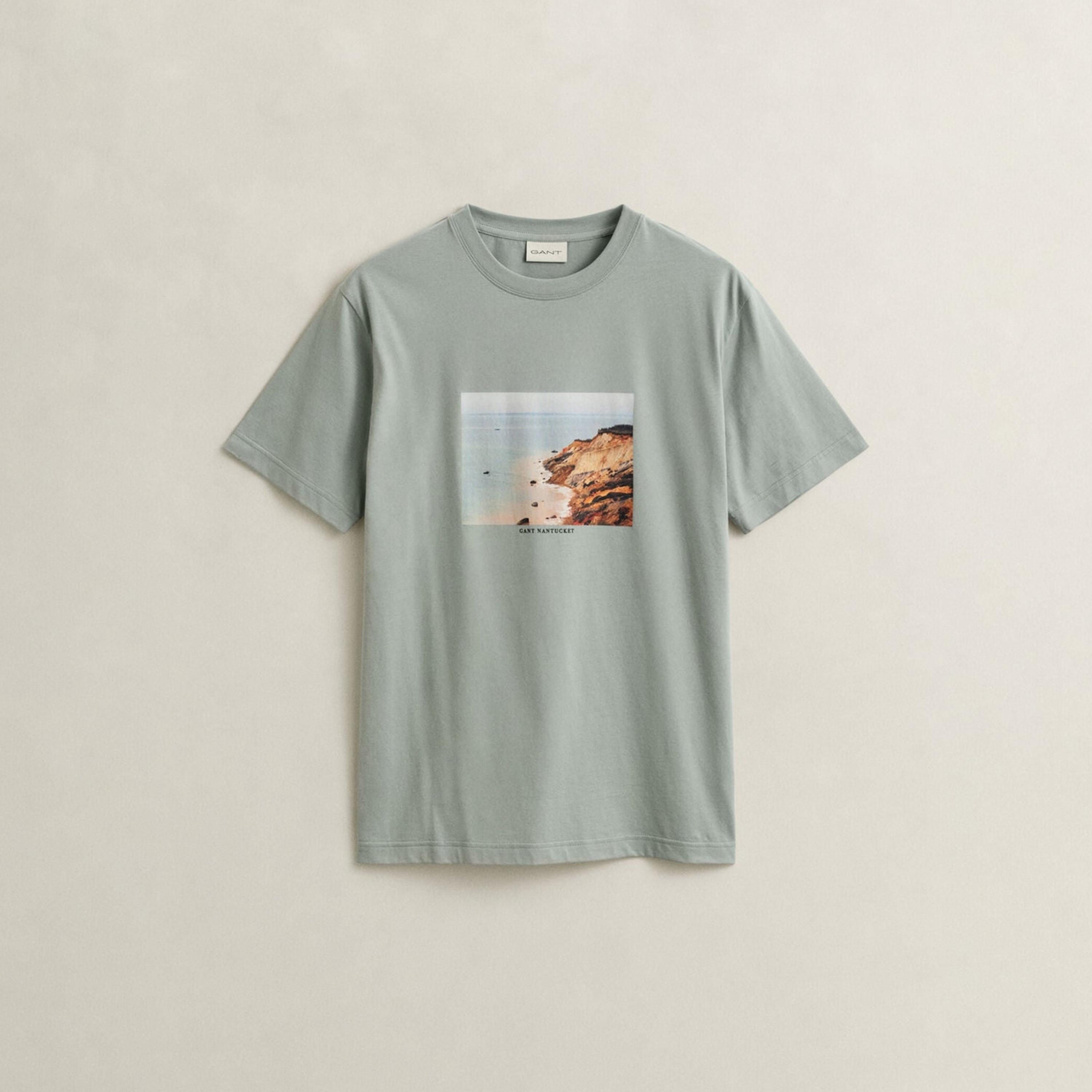 تيشيرت رجالي بياقة دائرية وأكمام قصيرة ومطبوع من جانت.-men-clothing-tshirtsandpolos-tshirts-image-5