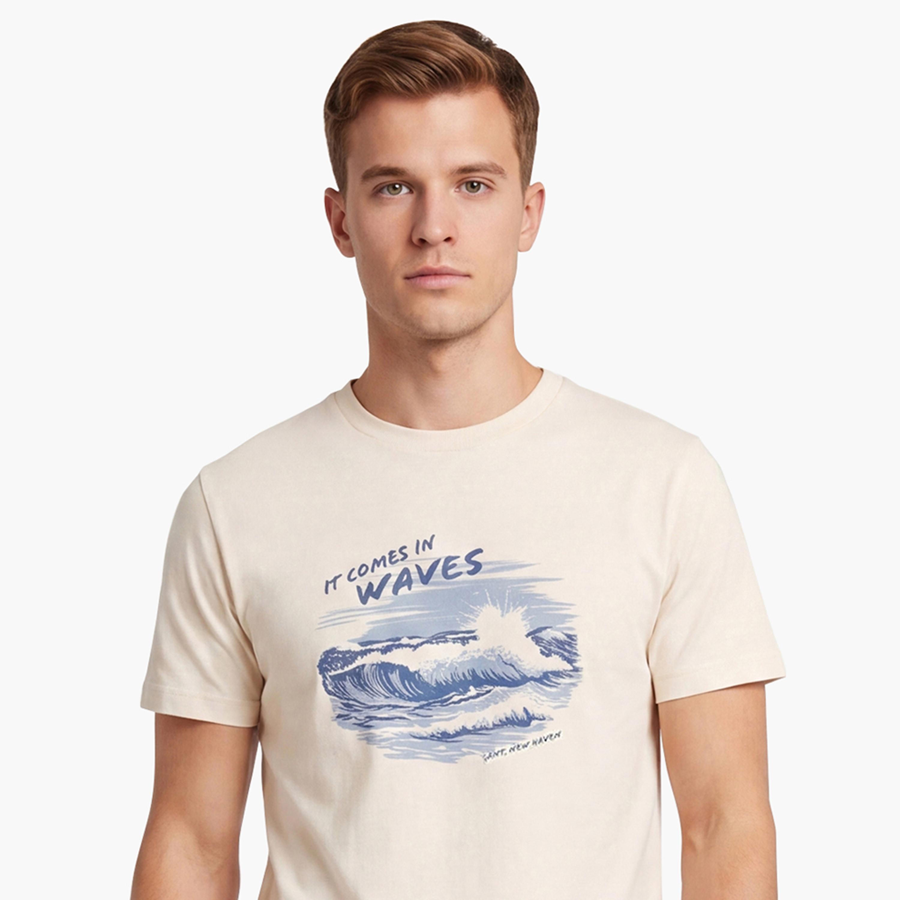 Gant Graphic Regular Fit Short Sleeves Crew Neck Men's T-Shirt-men-clothing-tshirtsandpolos-tshirts-image-3