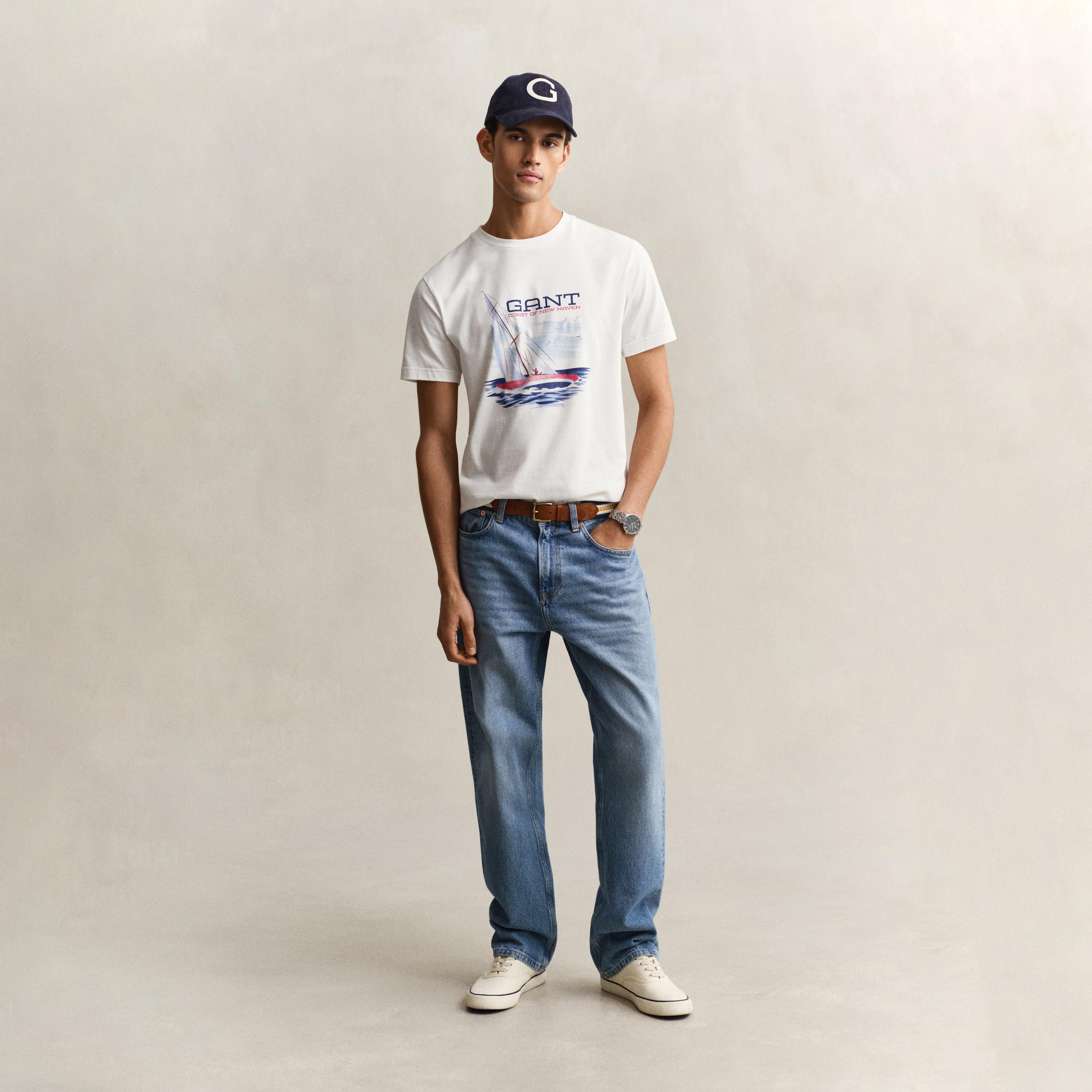 Gant Graphic Print Crew Neck Short Sleeves Men's T-Shirt-men-clothing-tshirtsandpolos-tshirts-image-2