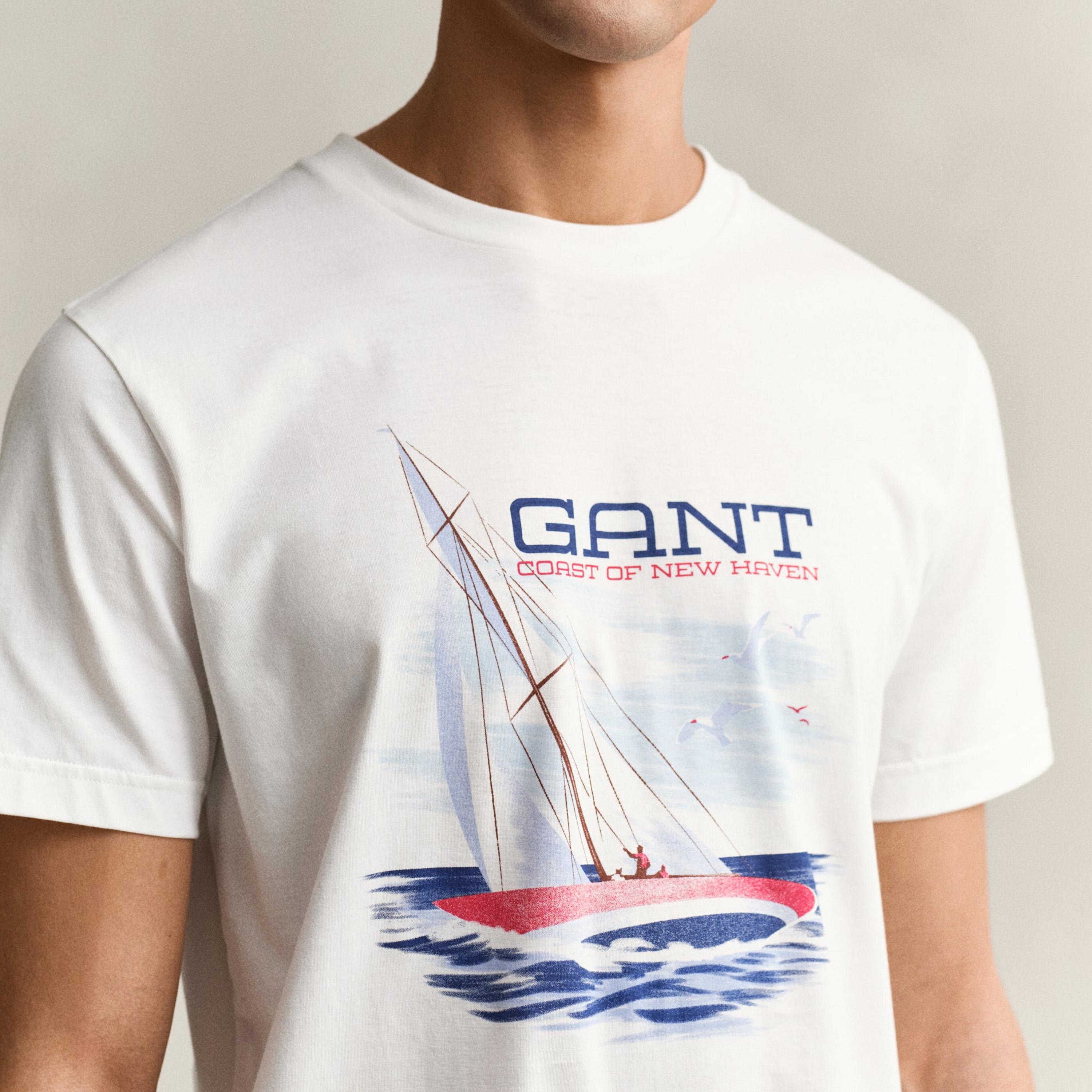 Gant Graphic Print Crew Neck Short Sleeves Men's T-Shirt-men-clothing-tshirtsandpolos-tshirts-image-3