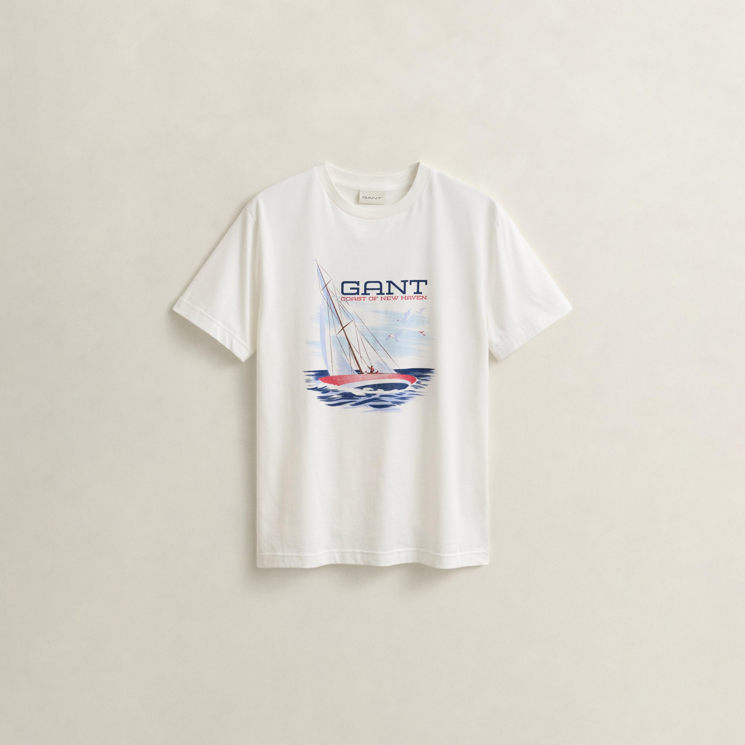 Gant Graphic Print Crew Neck Short Sleeves Men's T-Shirt-men-clothing-tshirtsandpolos-tshirts-image-5