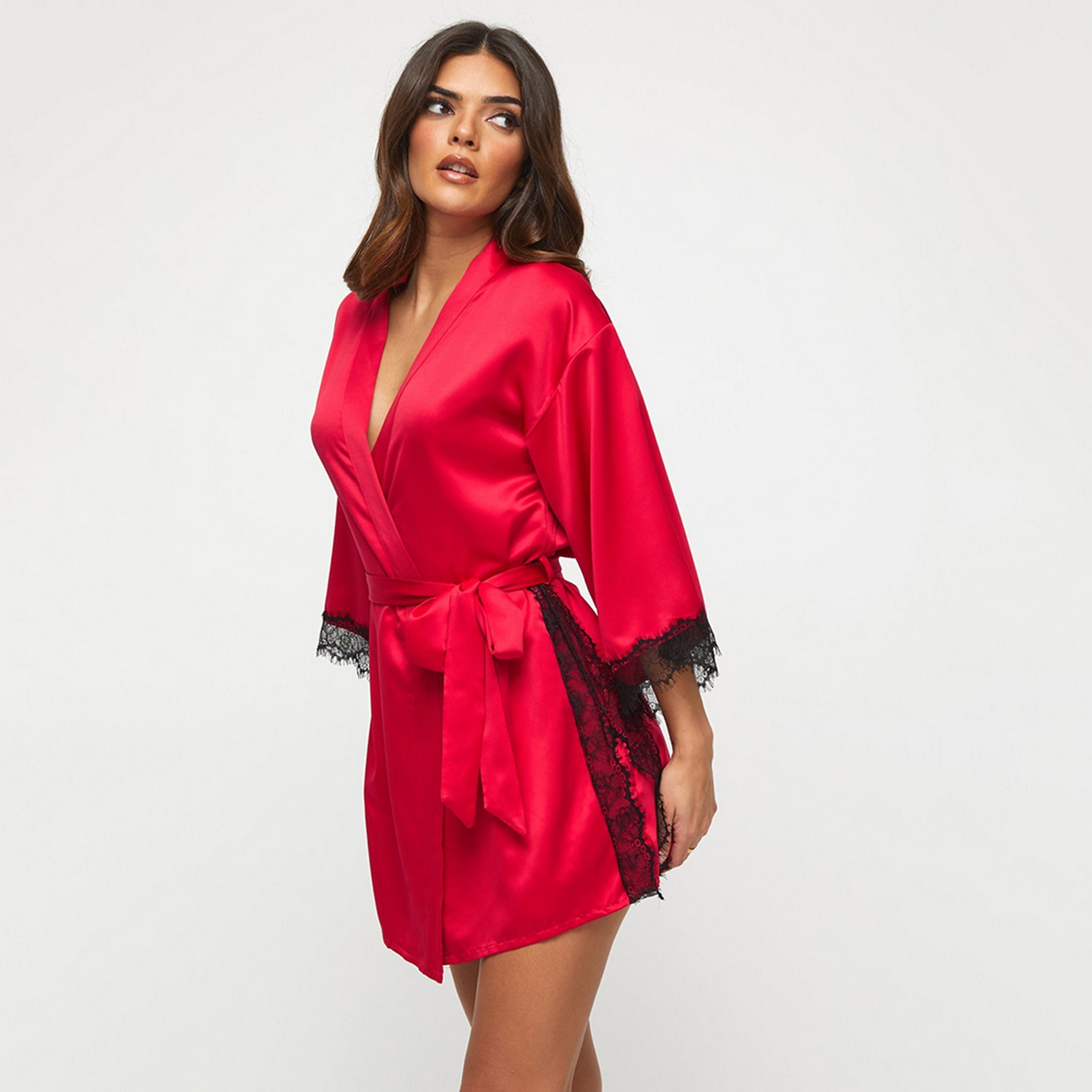 Ann Summers Lace Three-Quarter Sleeves Women's Robe-women-clothing-nightwear-robes-image-3