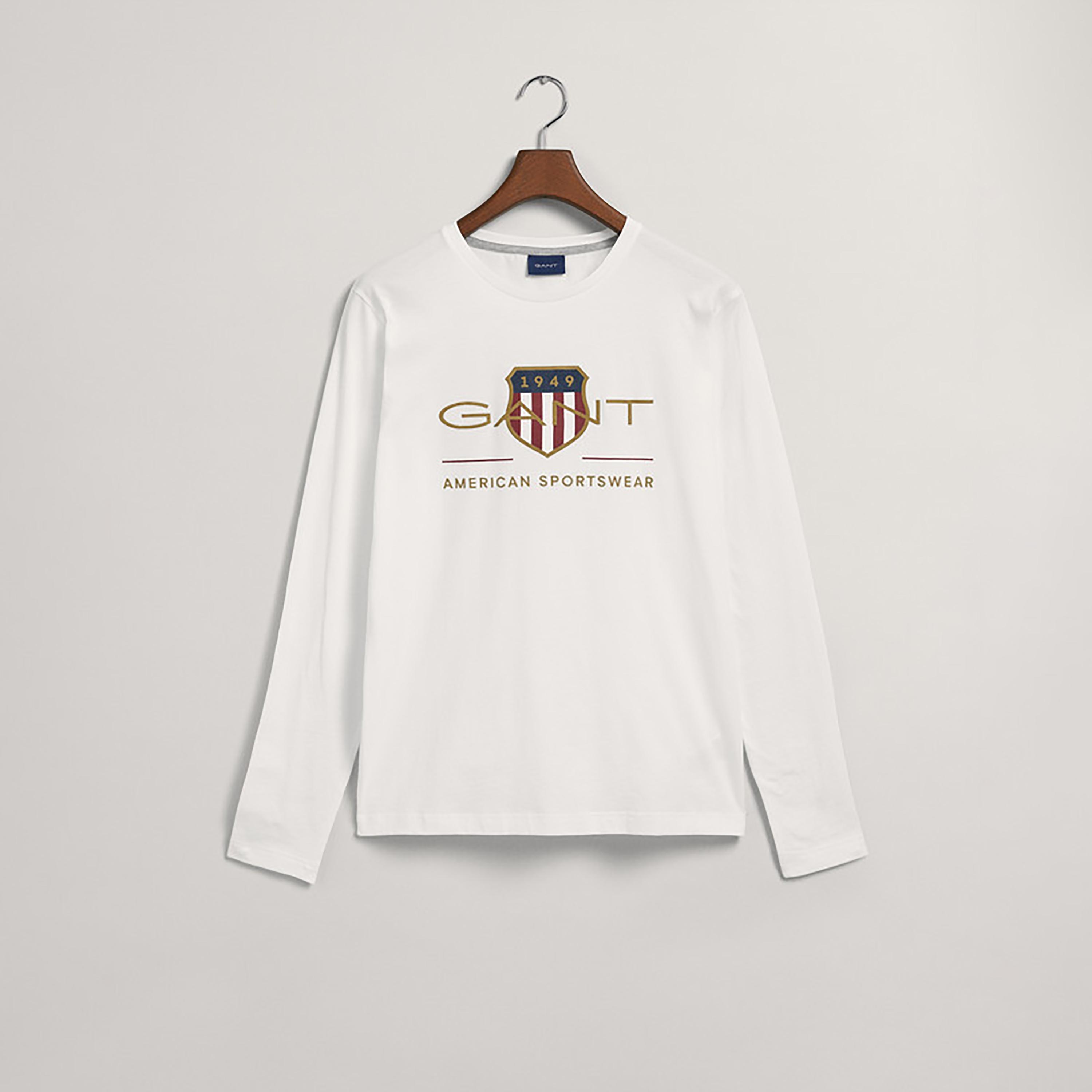 Gant Logo Print Crew Neck Long Sleeves T-Shirt-men-clothing-tshirtsandpolos-tshirts-image-1