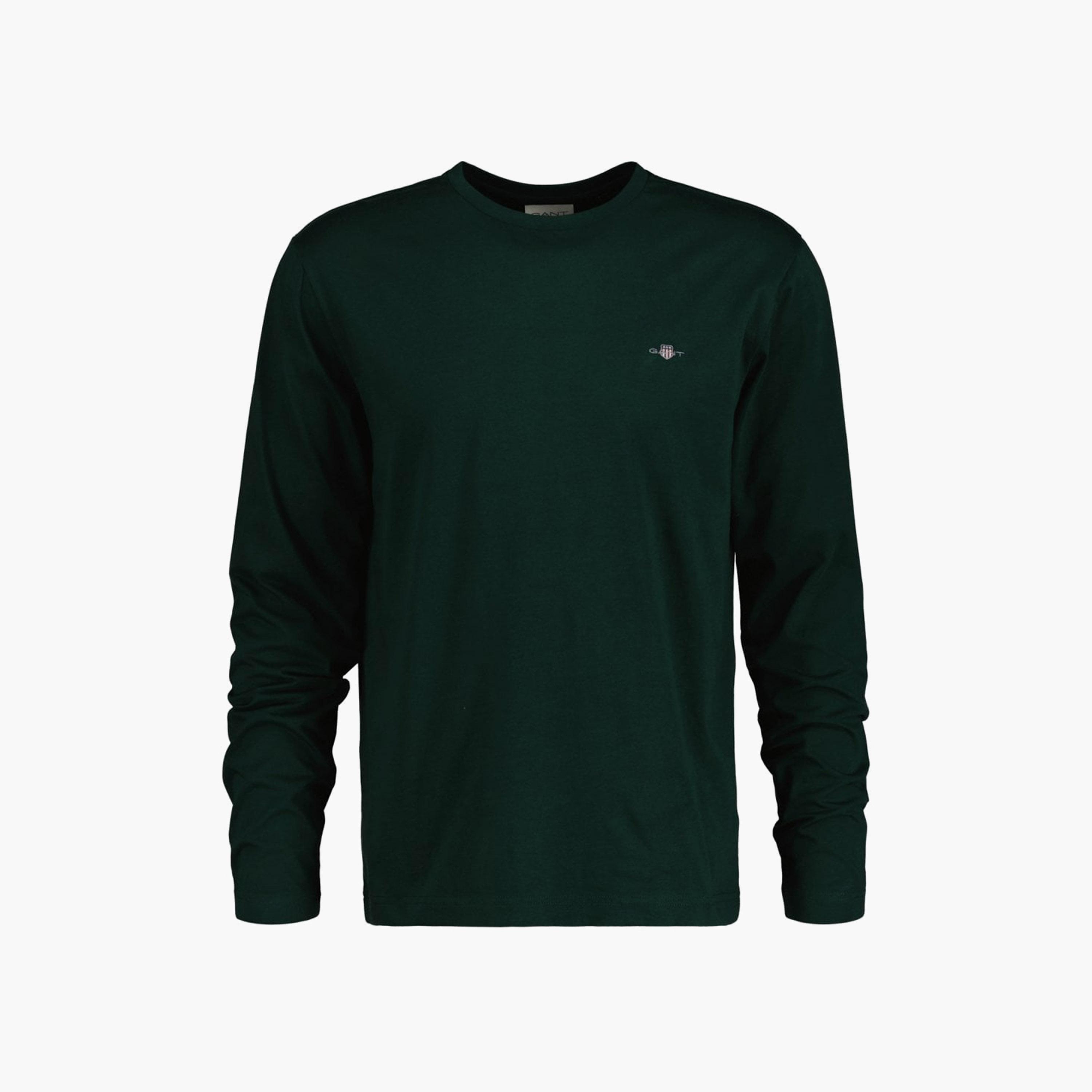 تي-شيرت جانت لوجو التفاصيل بأكمام طويلة وياقة دائرية -men-clothing-tshirtsandpolos-tshirts-image-1