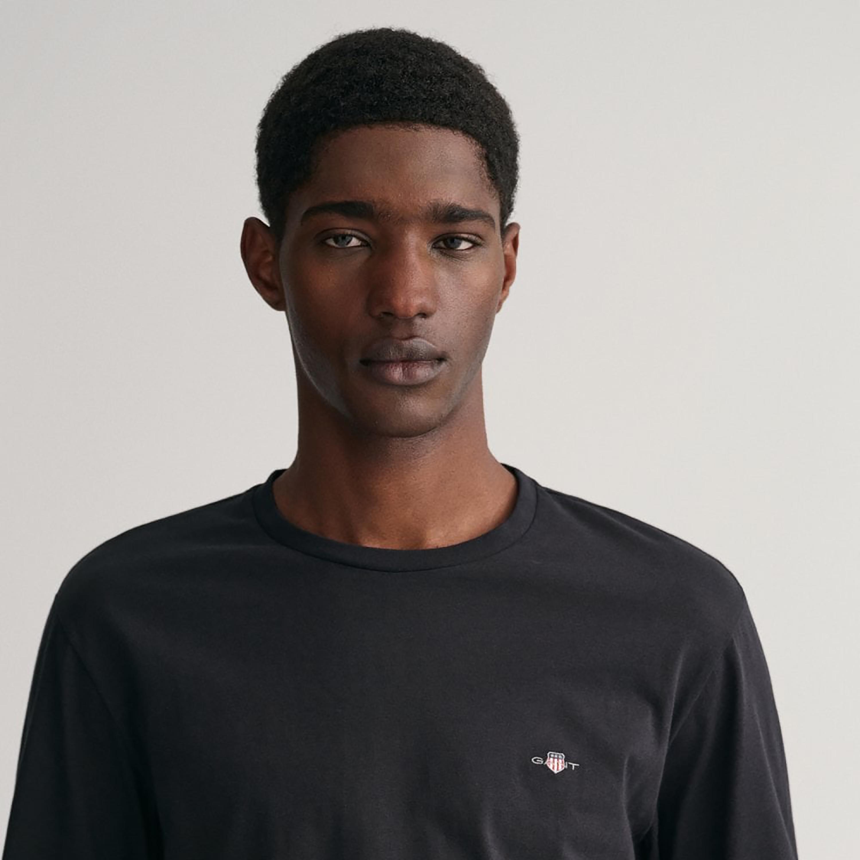 Gant Shield Regular Fit Long Sleeves Crew Neck Men's T-Shirt-men-clothing-tshirtsandpolos-tshirts-image-2