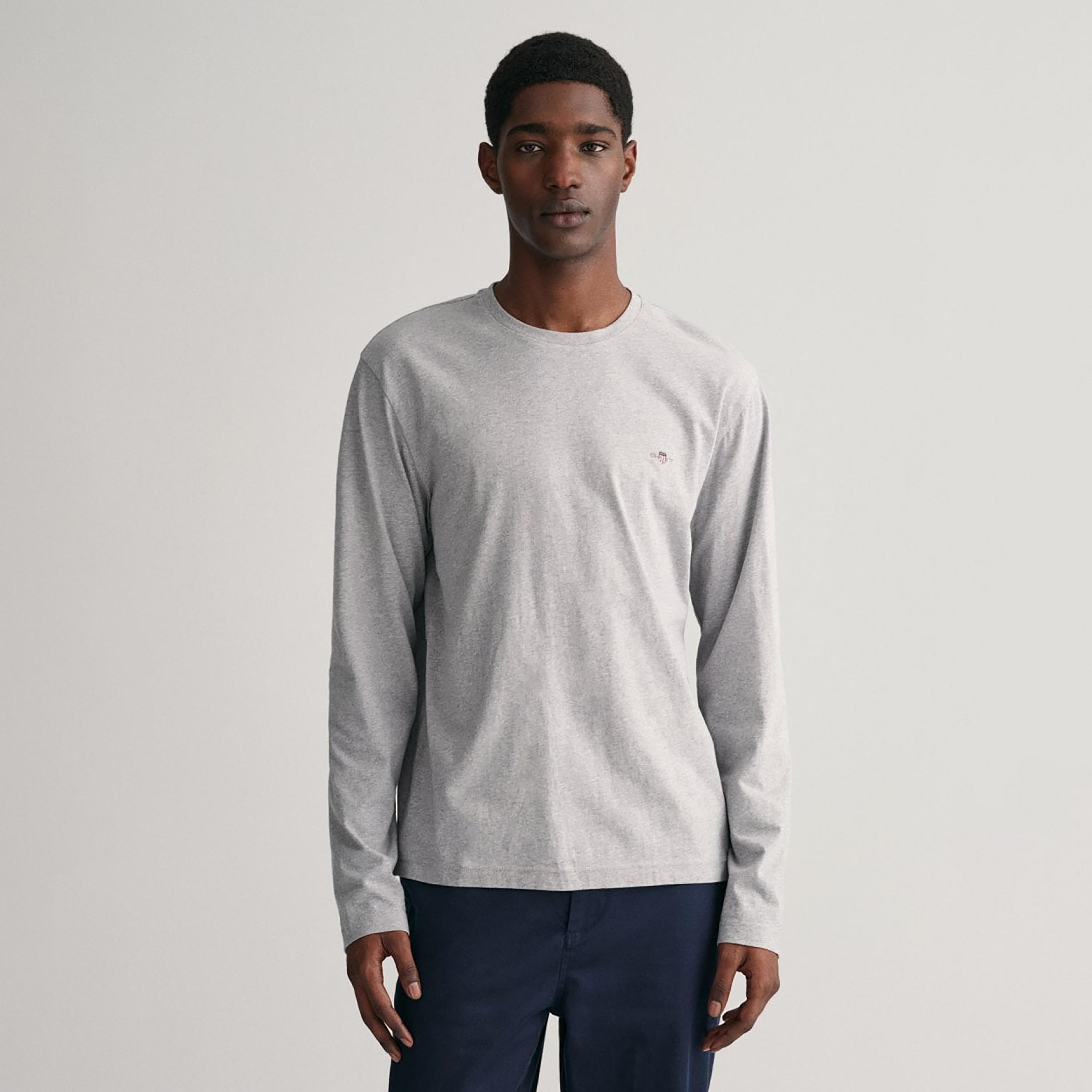 Gant Logo Detail Crew Neck Long Sleeves T-Shirt-men-clothing-tshirtsandpolos-tshirts-image-1