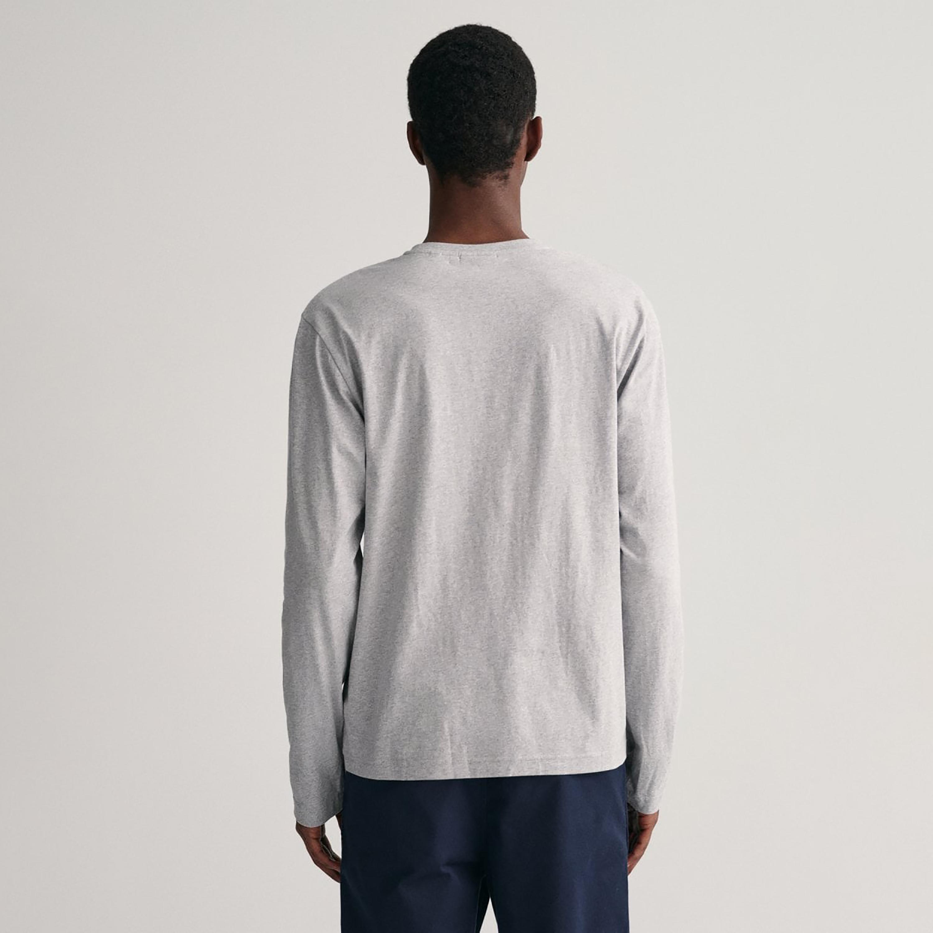 تي-شيرت جانت لوجو التفاصيل بأكمام طويلة وياقة دائرية -men-clothing-tshirtsandpolos-tshirts-image-3
