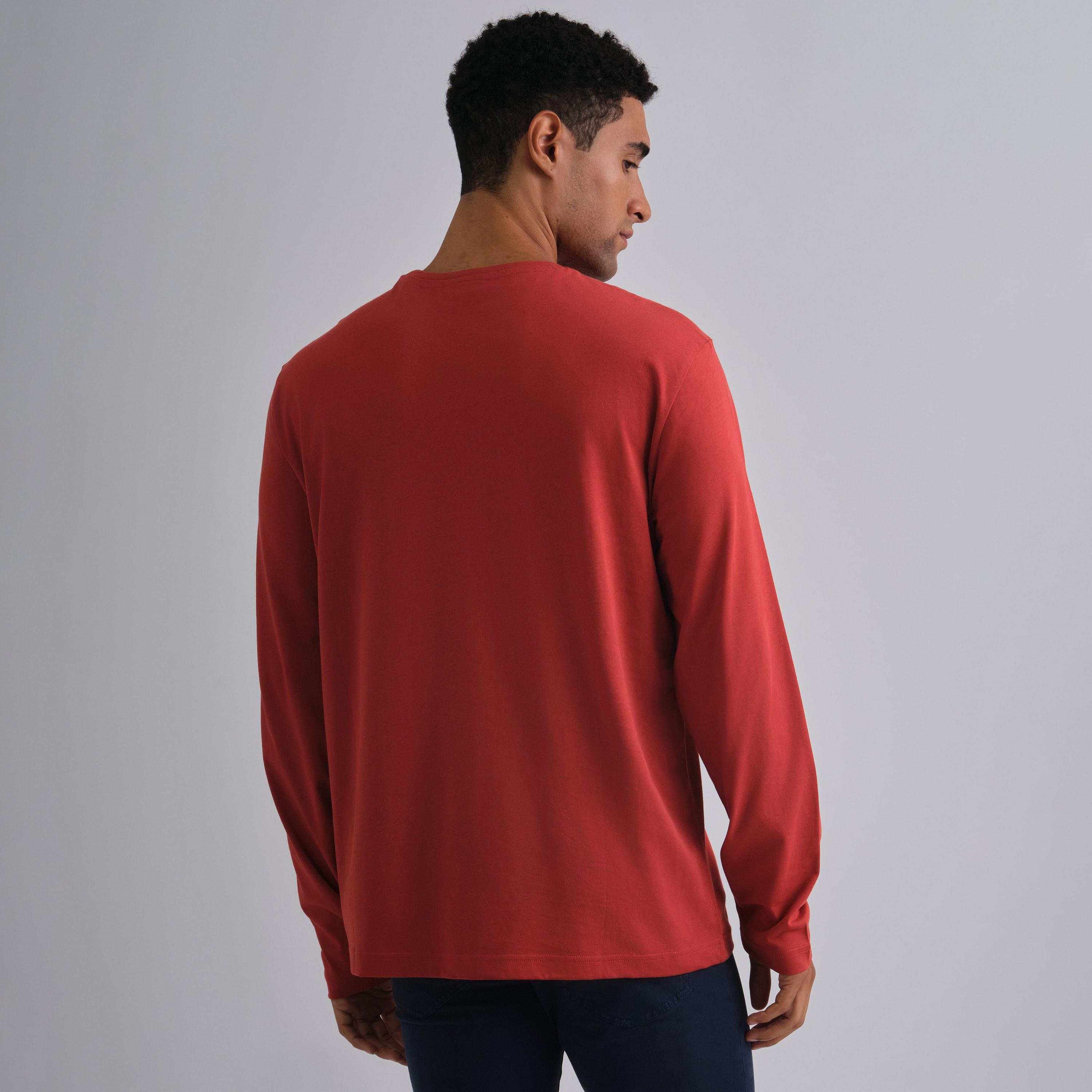 تي شيرت رجالي سادة بياقة دائرية وأكمام طويلة من غانت-men-clothing-tshirtsandpolos-tshirts-image-5