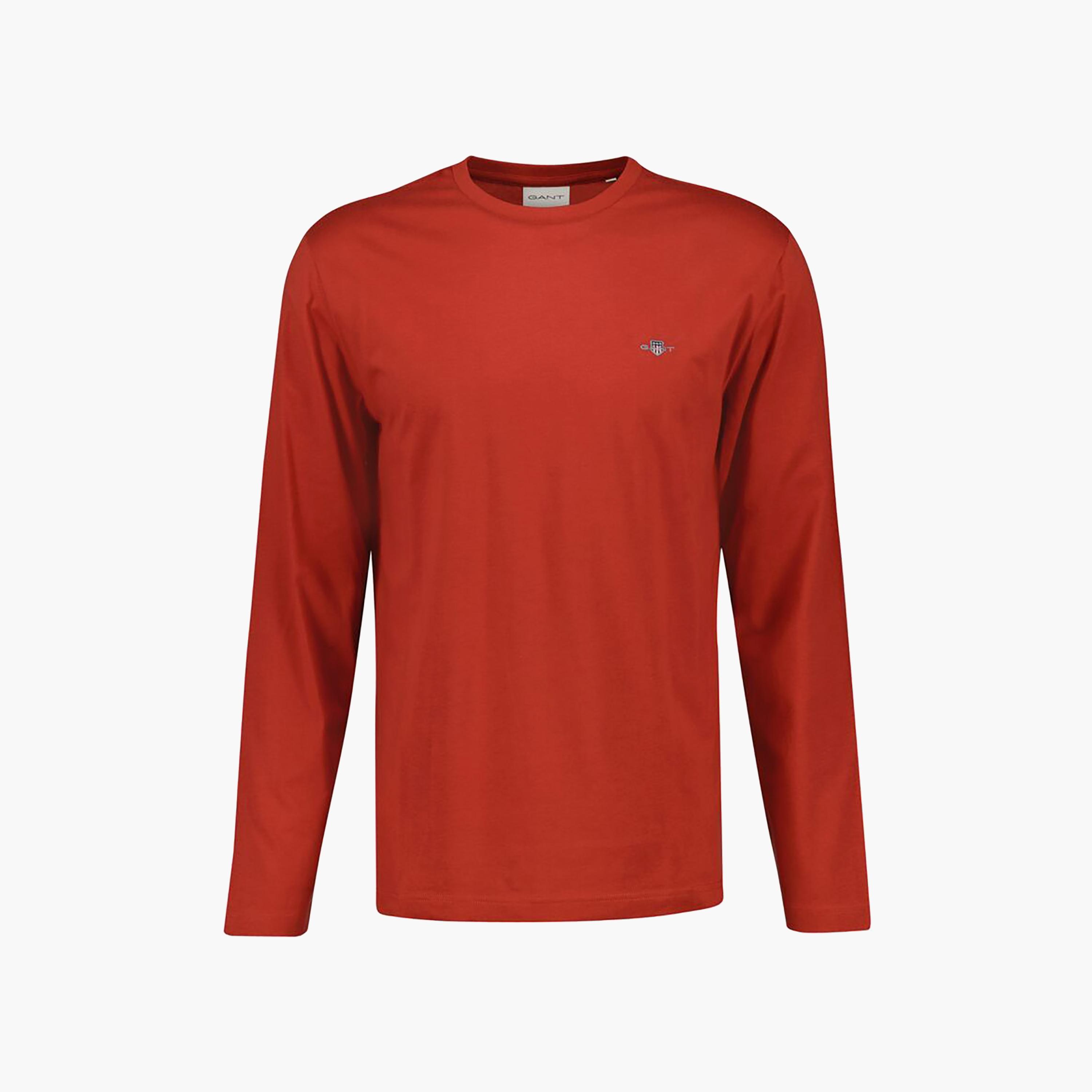تي شيرت رجالي سادة بياقة دائرية وأكمام طويلة من غانت-men-clothing-tshirtsandpolos-tshirts-image-7