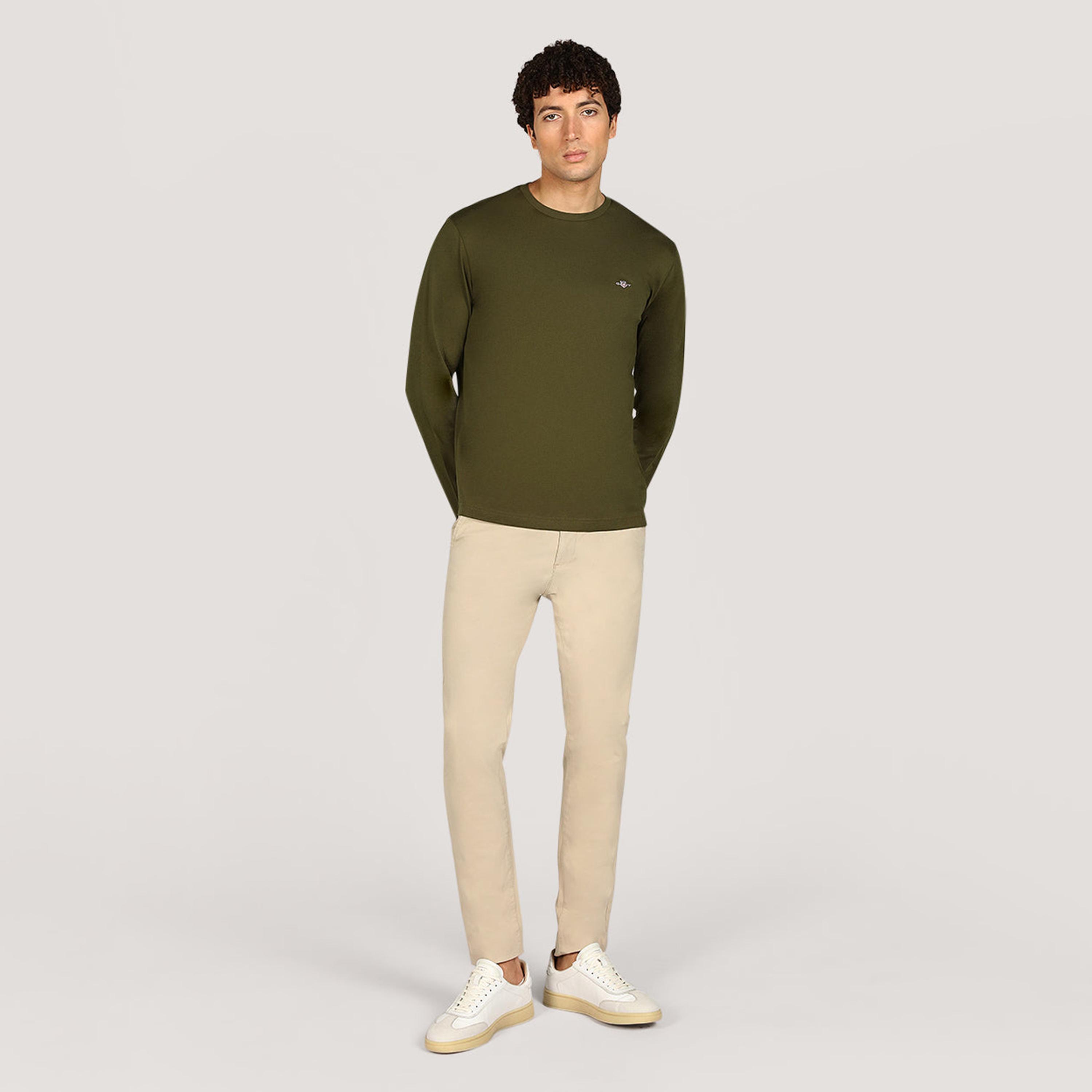 Gant Plain Regular Fit Long Sleeves Crew Neck Men's T-Shirt-men-clothing-tshirtsandpolos-tshirts-image-2