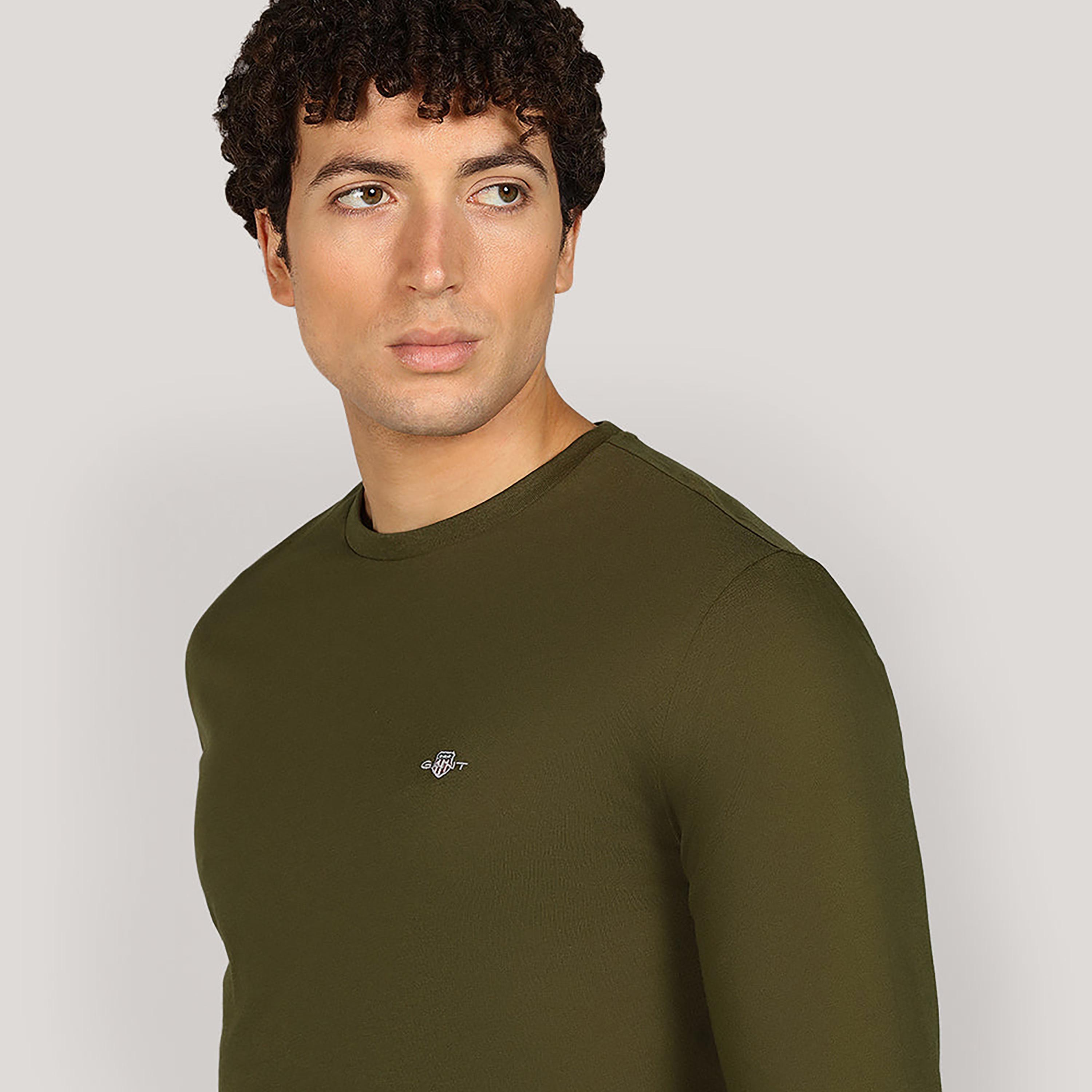 تيشيرت رجالي بياقة دائرية وأكمام طويلة، سادة من جانت-men-clothing-tshirtsandpolos-tshirts-image-3
