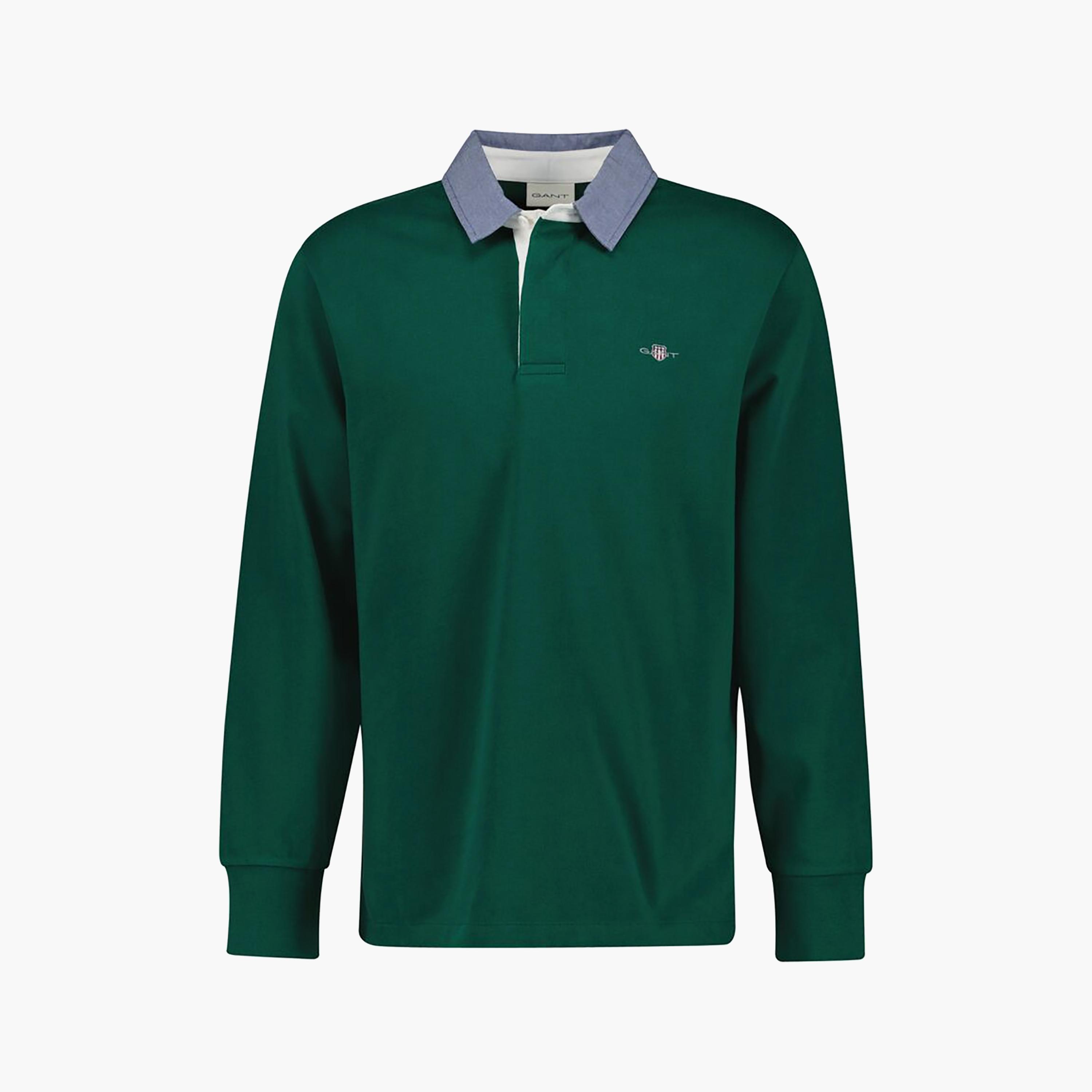 سترة شامبراي روجر للرجال بياقة عادية وأكمام طويلة من غانت-men-clothing-tshirtsandpolos-tshirts-image-3