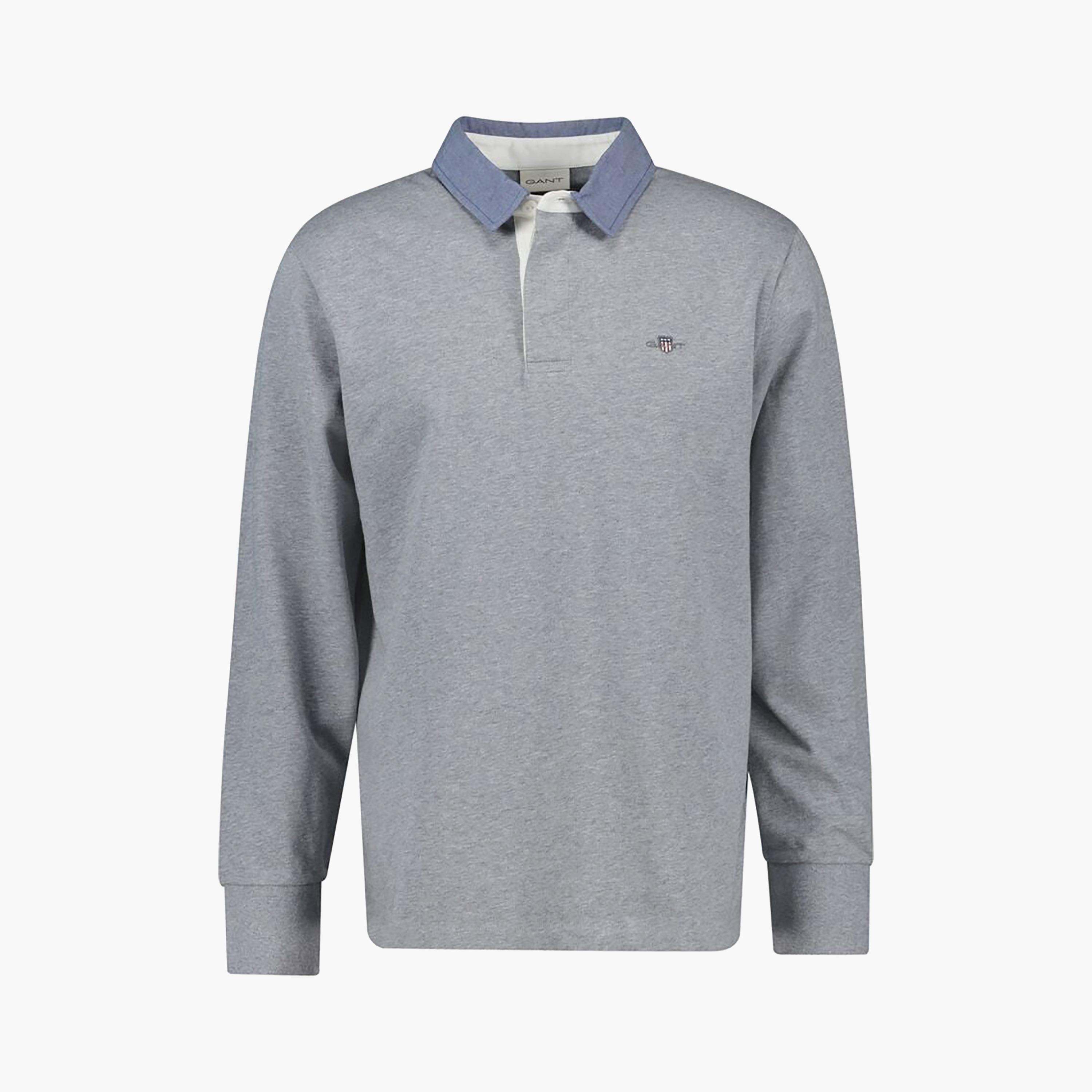 Gant Plain Collared Long Sleeves Men's Chambray Rugger-men-clothing-tshirtsandpolos-tshirts-image-1