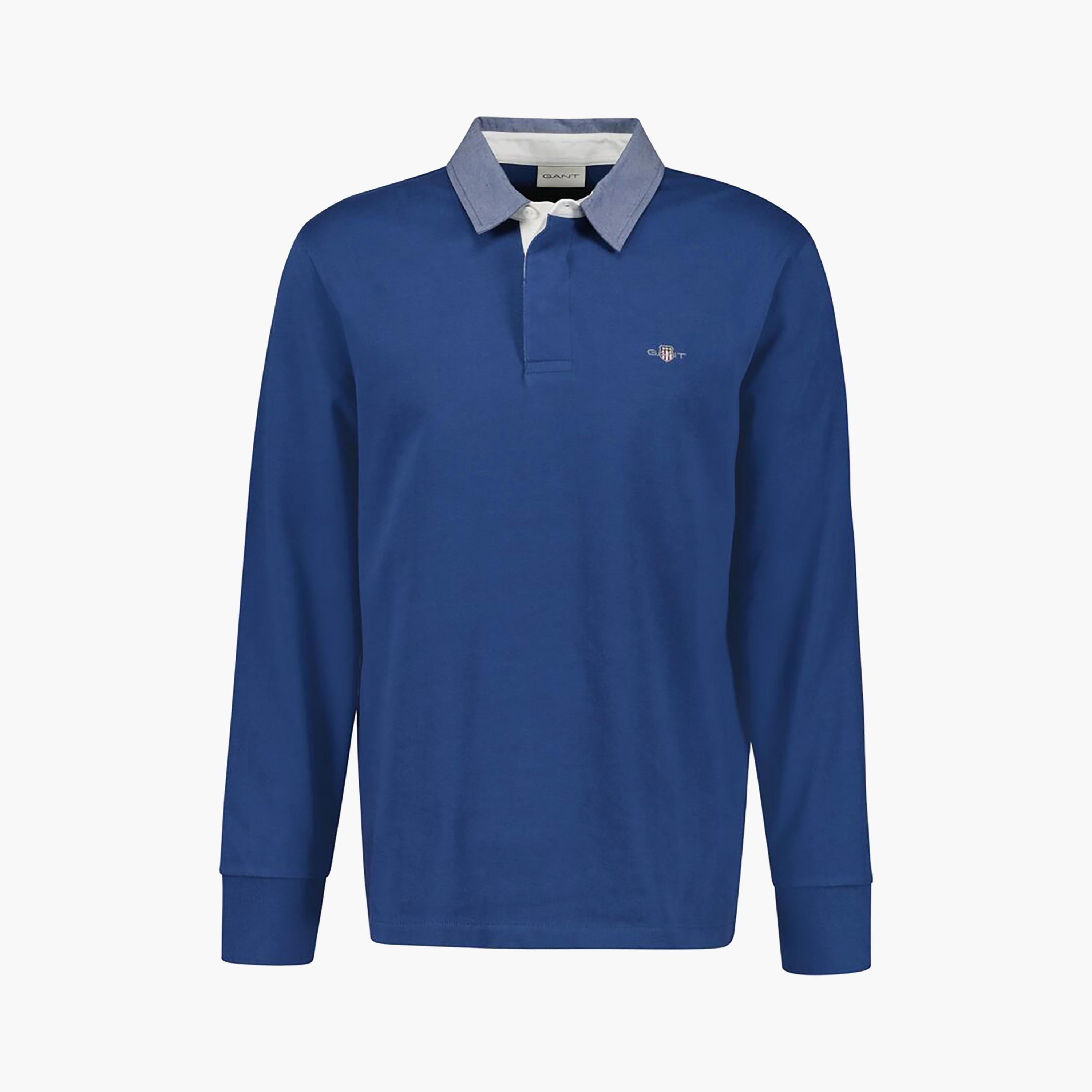 سترة شامبراي روجر للرجال بياقة عادية وأكمام طويلة من غانت-men-clothing-tshirtsandpolos-tshirts-image-7