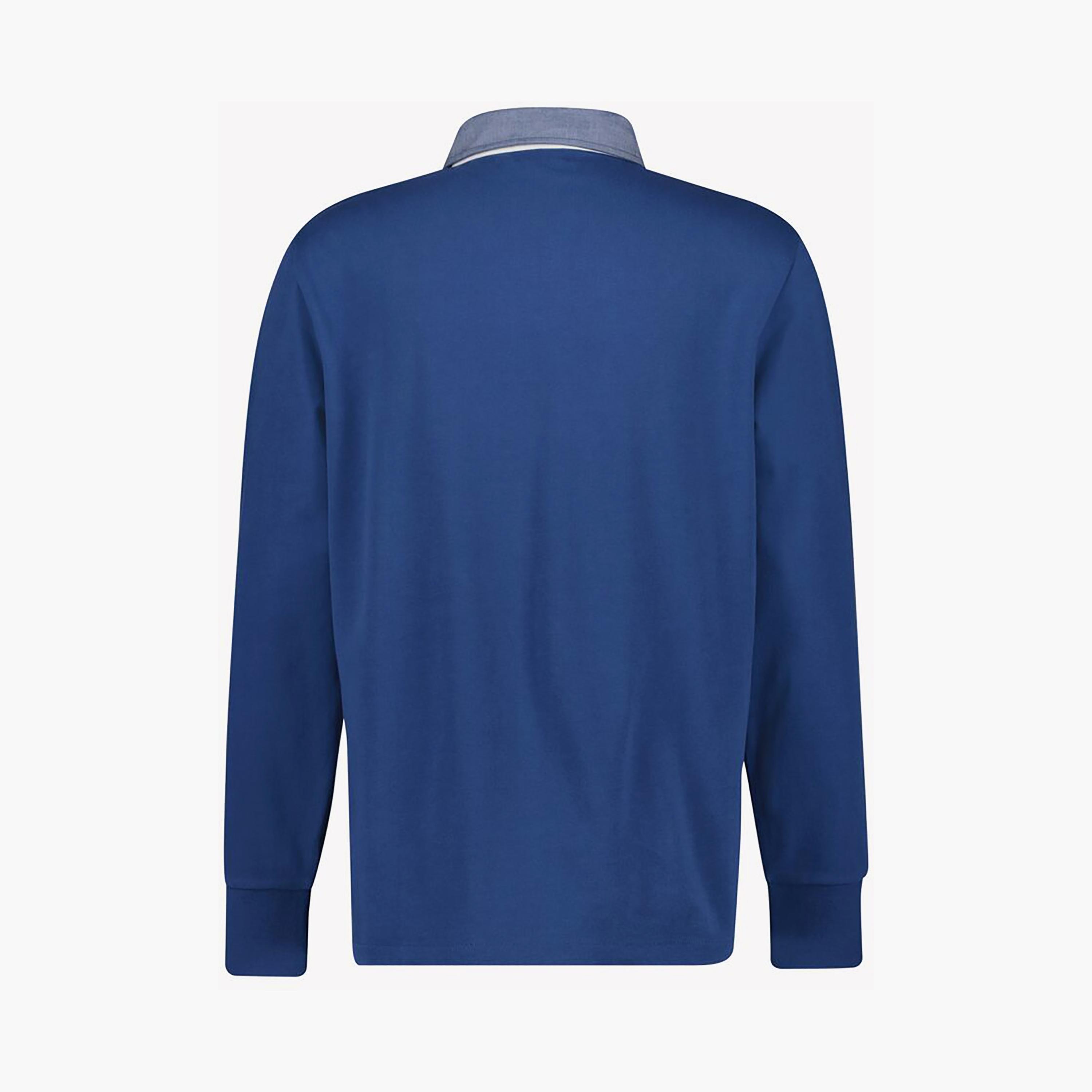 سترة شامبراي روجر للرجال بياقة عادية وأكمام طويلة من غانت-men-clothing-tshirtsandpolos-tshirts-image-8