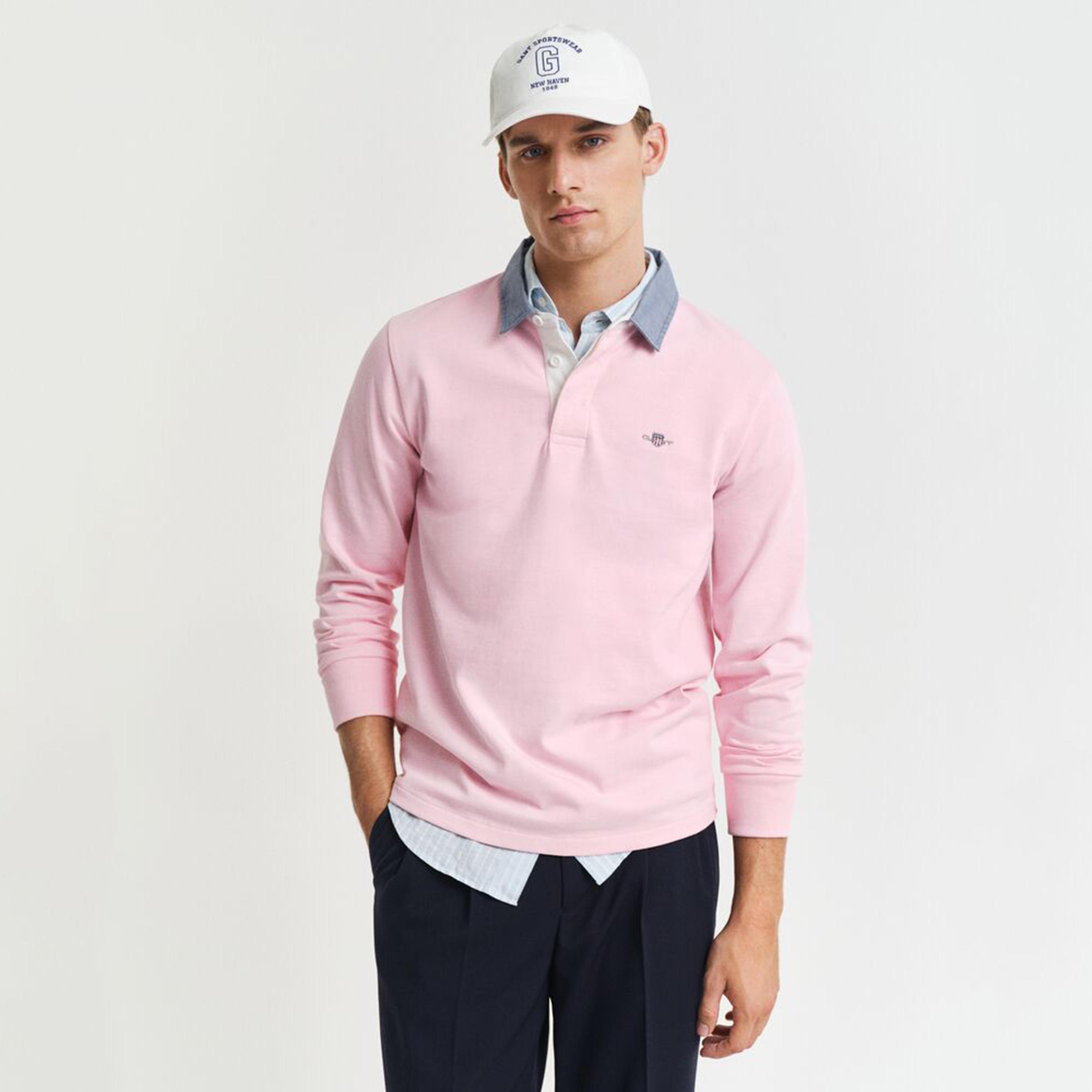 Gant Plain Collared Long Sleeves Men's Rugger T-Shirt-men-clothing-tshirtsandpolos-polos-image-3