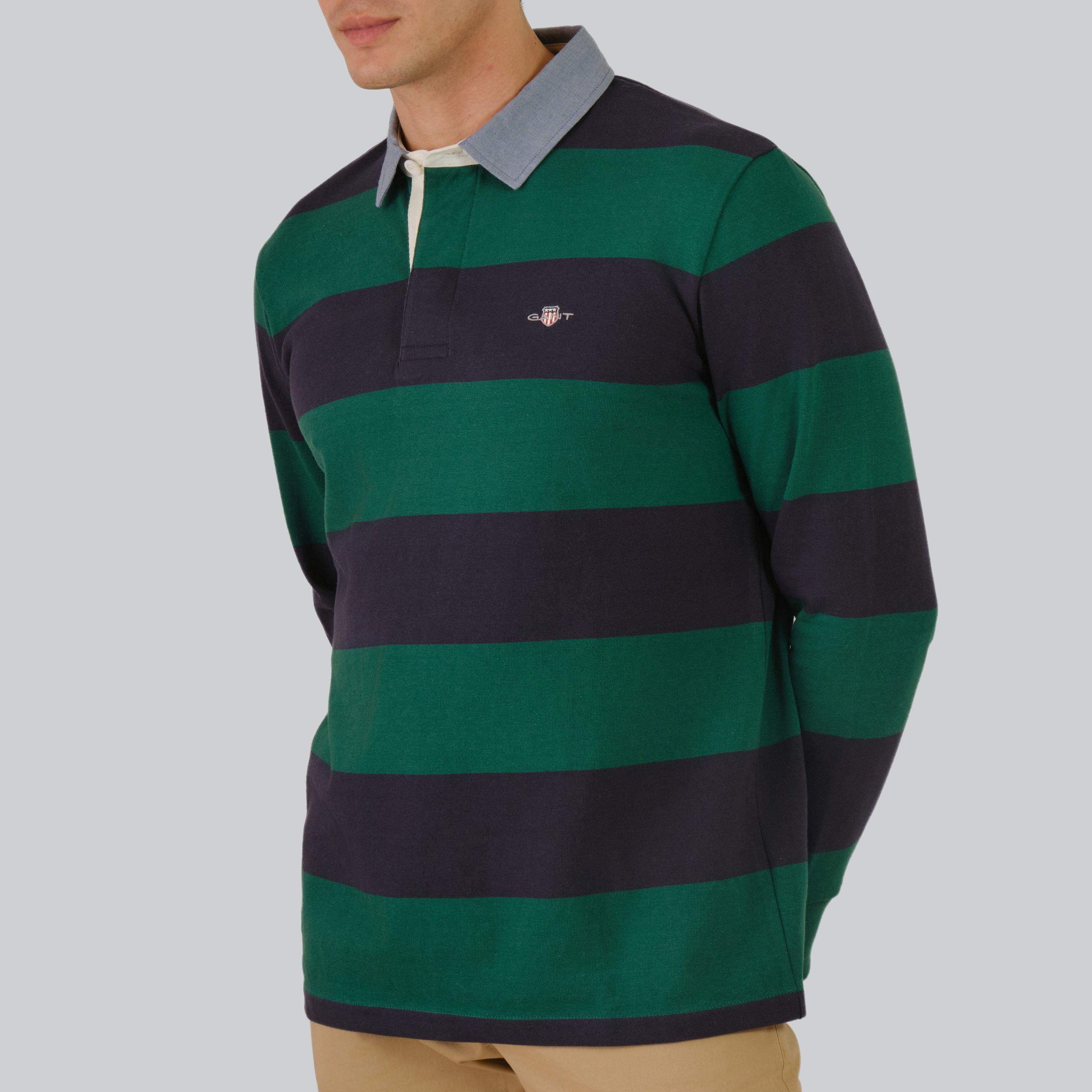 Gant Striped Collared Long Sleeves Men's Chambray Rugger-men-clothing-tshirtsandpolos-tshirts-image-3