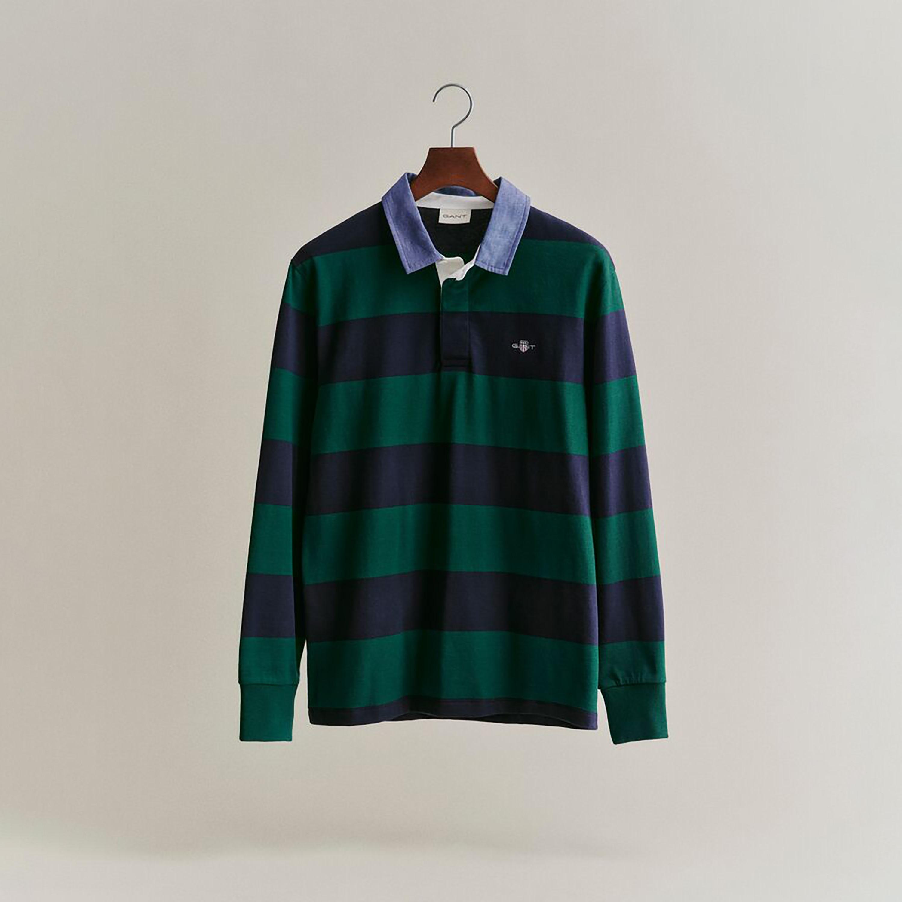 Gant Striped Collared Long Sleeves Men's Chambray Rugger-men-clothing-tshirtsandpolos-tshirts-image-4
