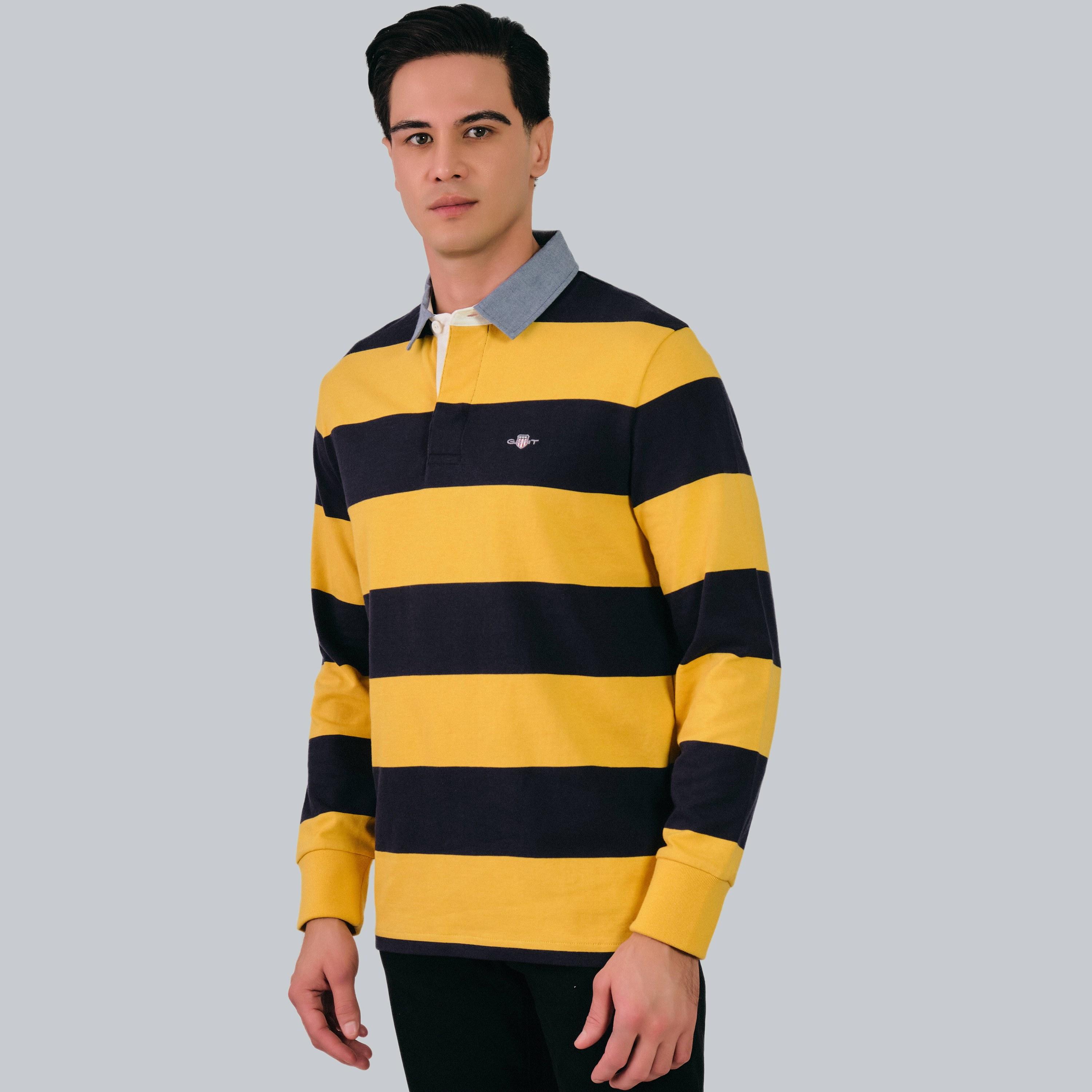 Gant Striped Collared Long Sleeves Men's Chambray Rugger-men-clothing-tshirtsandpolos-tshirts-image-12