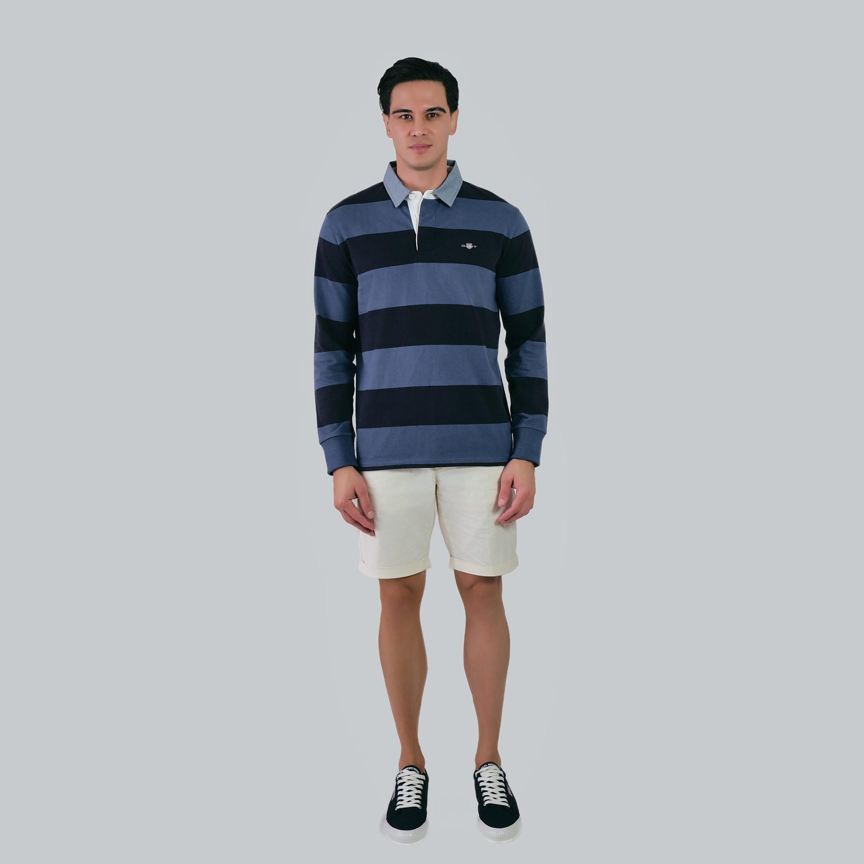Gant Striped Collared Long Sleeves Men's Chambray Rugger-men-clothing-tshirtsandpolos-tshirts-image-6