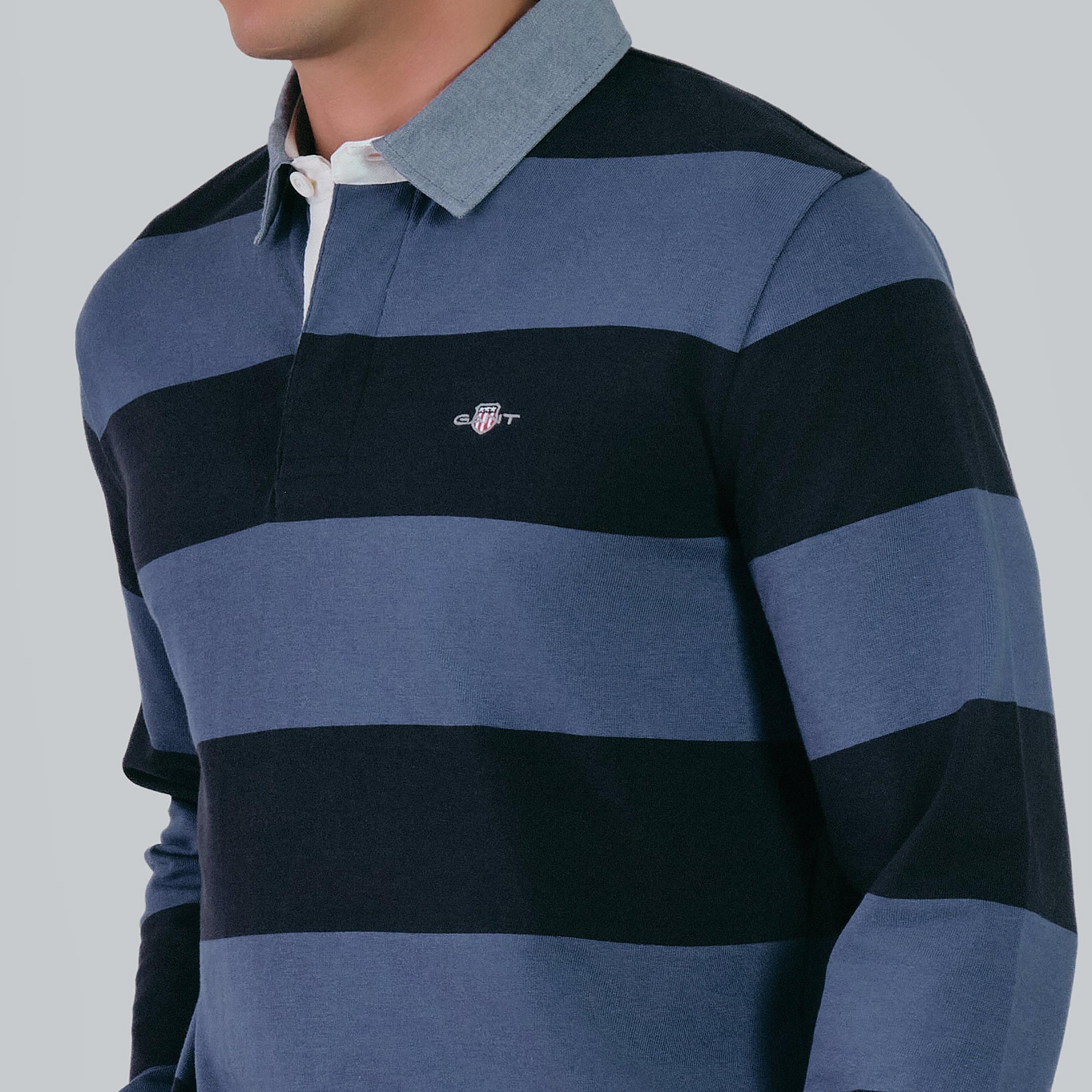 Gant Striped Collared Long Sleeves Men's Chambray Rugger-men-clothing-tshirtsandpolos-tshirts-image-7