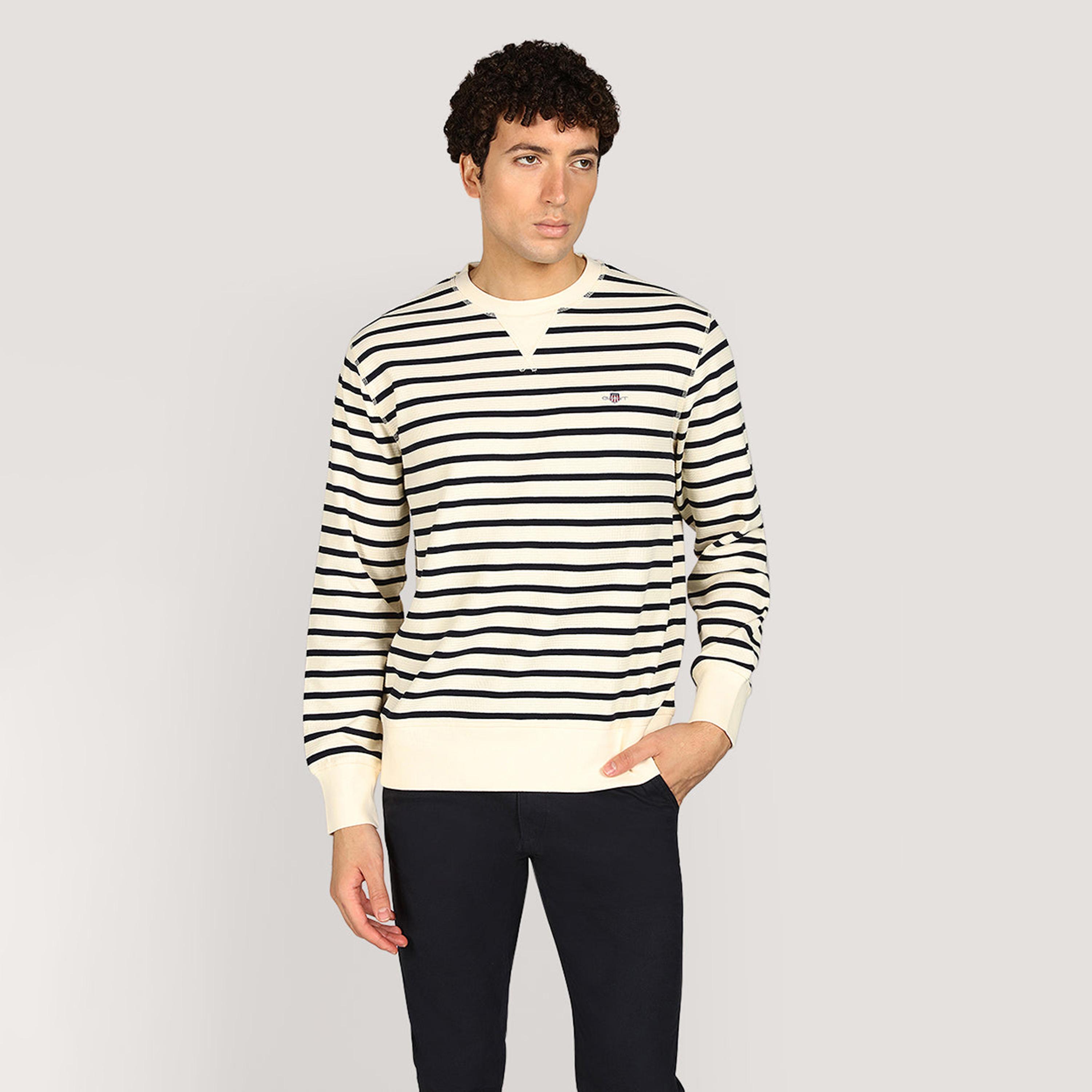 Gant Striped Round Neck Long Sleeves Men's Pullover-men-clothing-sweatersandpullovers-image-1