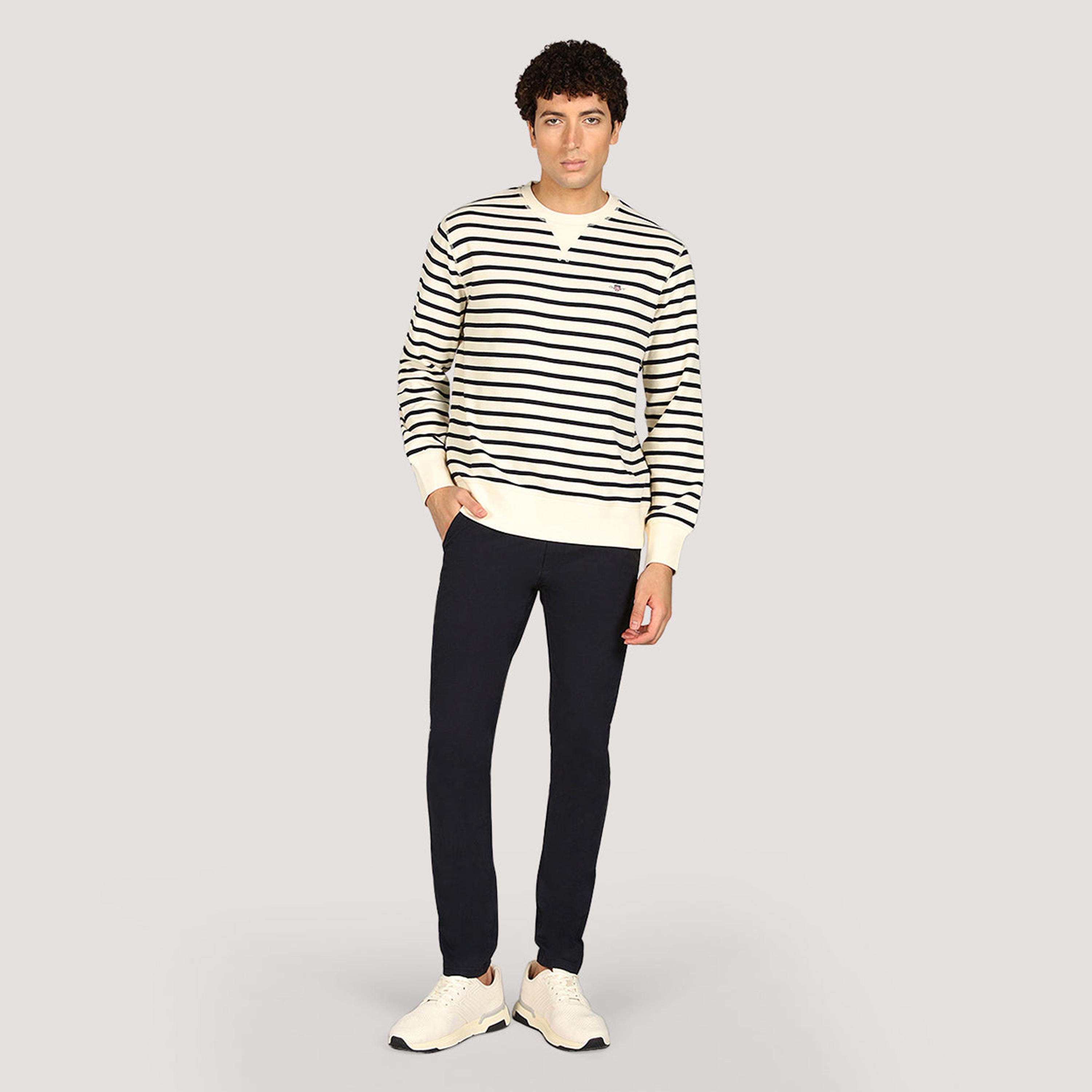 Gant Striped Round Neck Long Sleeves Men's Pullover-men-clothing-sweatersandpullovers-image-2