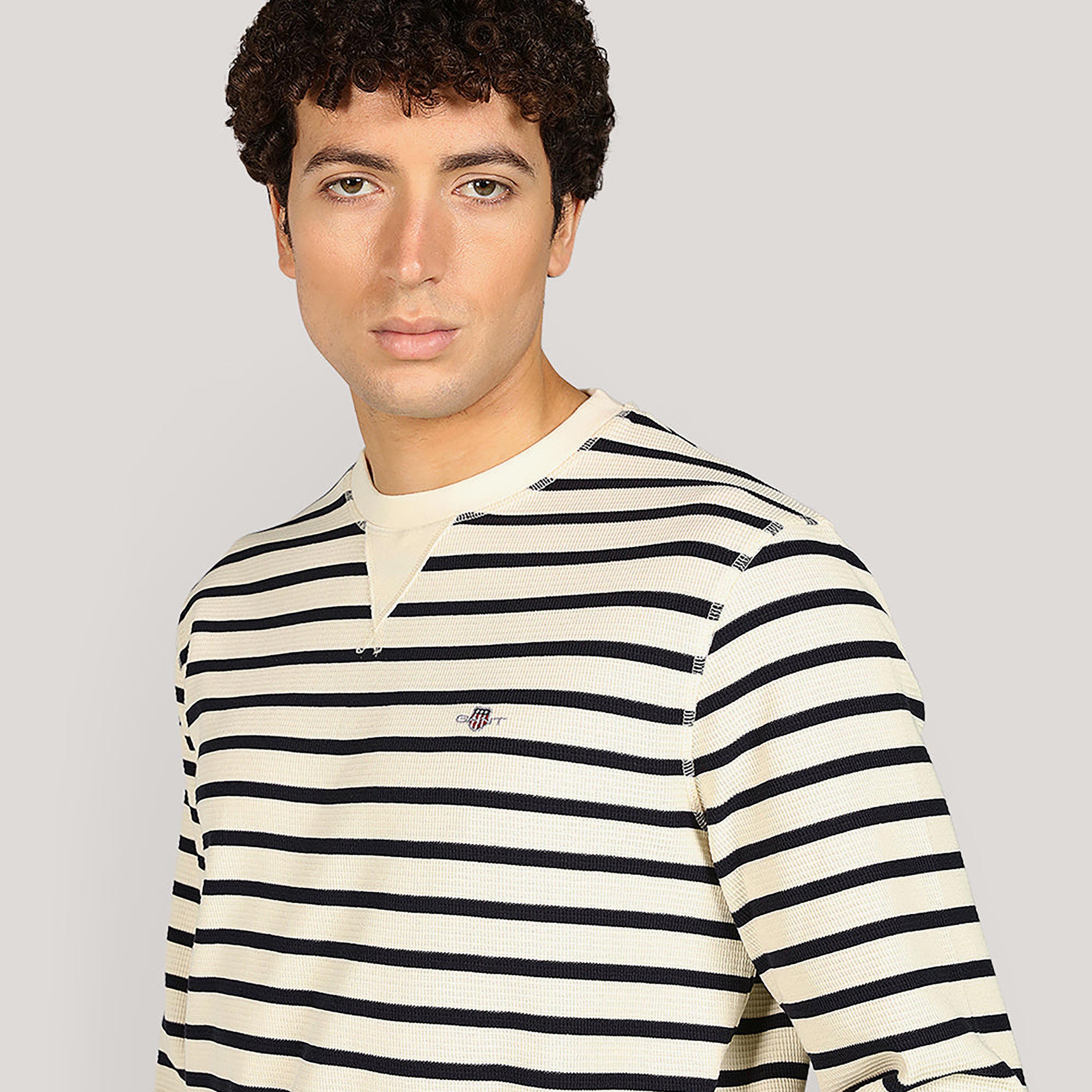 Gant Striped Round Neck Long Sleeves Men's Pullover-men-clothing-sweatersandpullovers-image-3