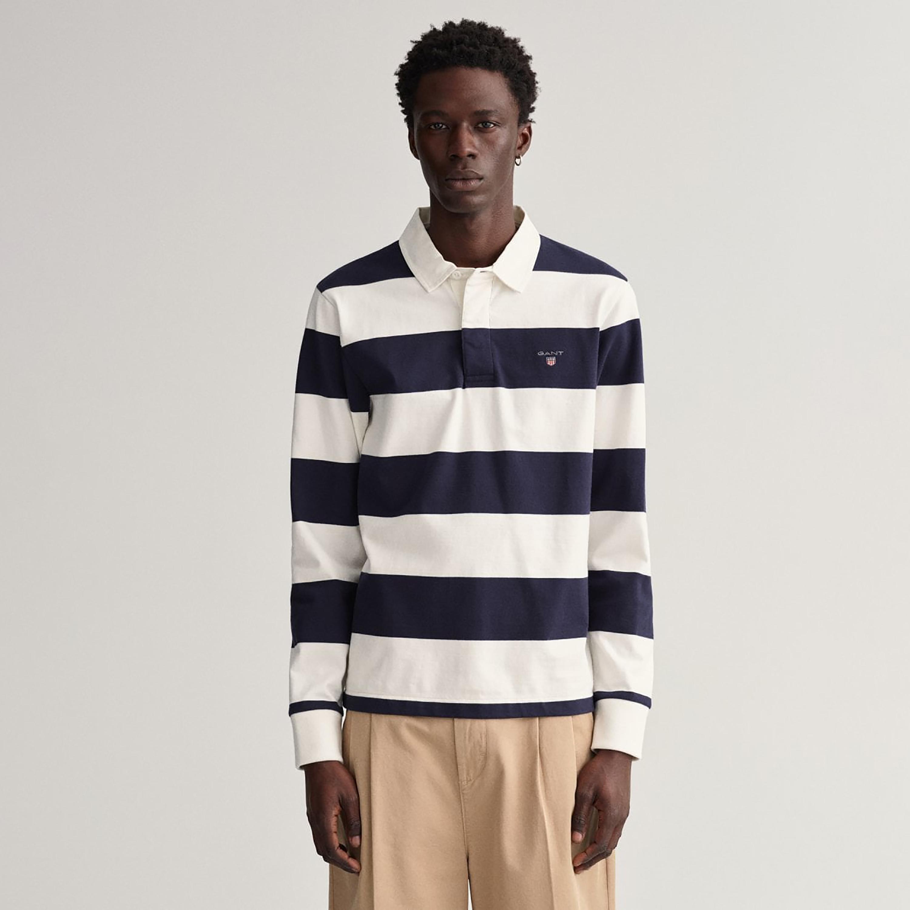 Gant Colour Block Collared Long Sleeves Polo T-Shirt-men-clothing-tshirtsandpolos-polos-image-1