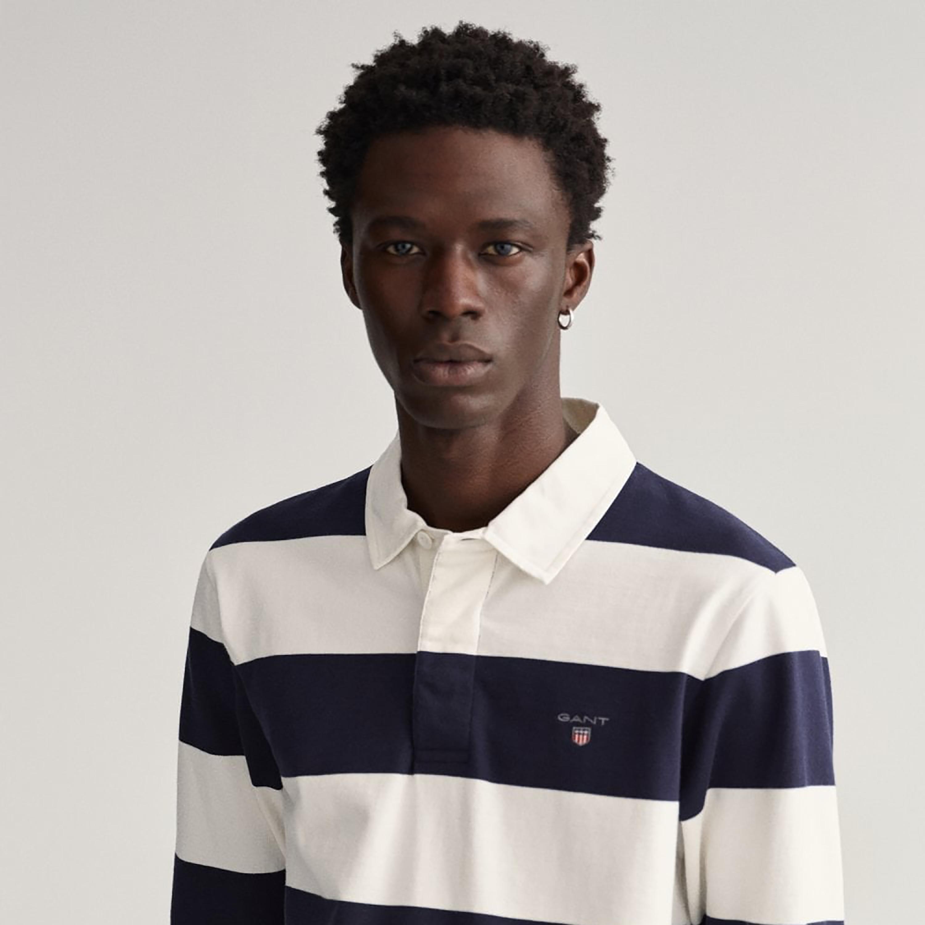 تي-شيرت بولو متباينة الألوان من جانت بأكمام طويلة وياقة-men-clothing-tshirtsandpolos-polos-image-2