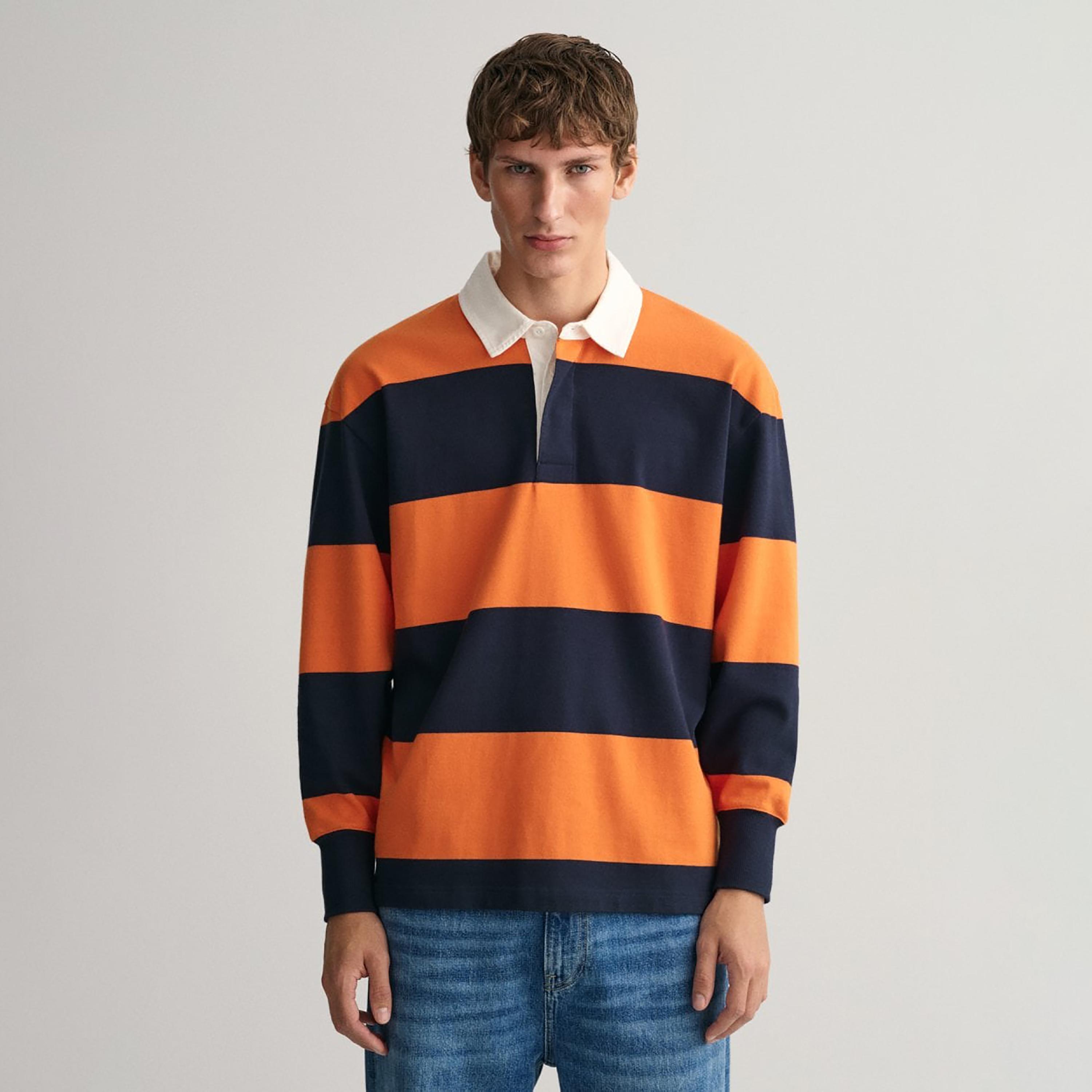 Gant Colour Block Collared Long Sleeves Polo T-Shirt-men-clothing-tshirtsandpolos-polos-image-1