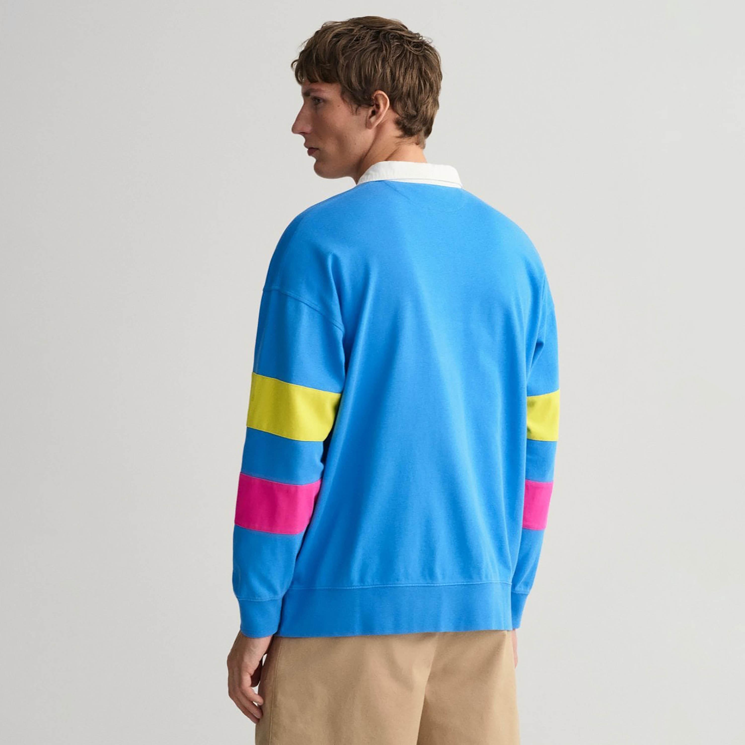 Gant Colour Blocked with Embroidered Logo Collared Long Sleeves Men's Rugger-men-clothing-tshirtsandpolos-tshirts-image-4